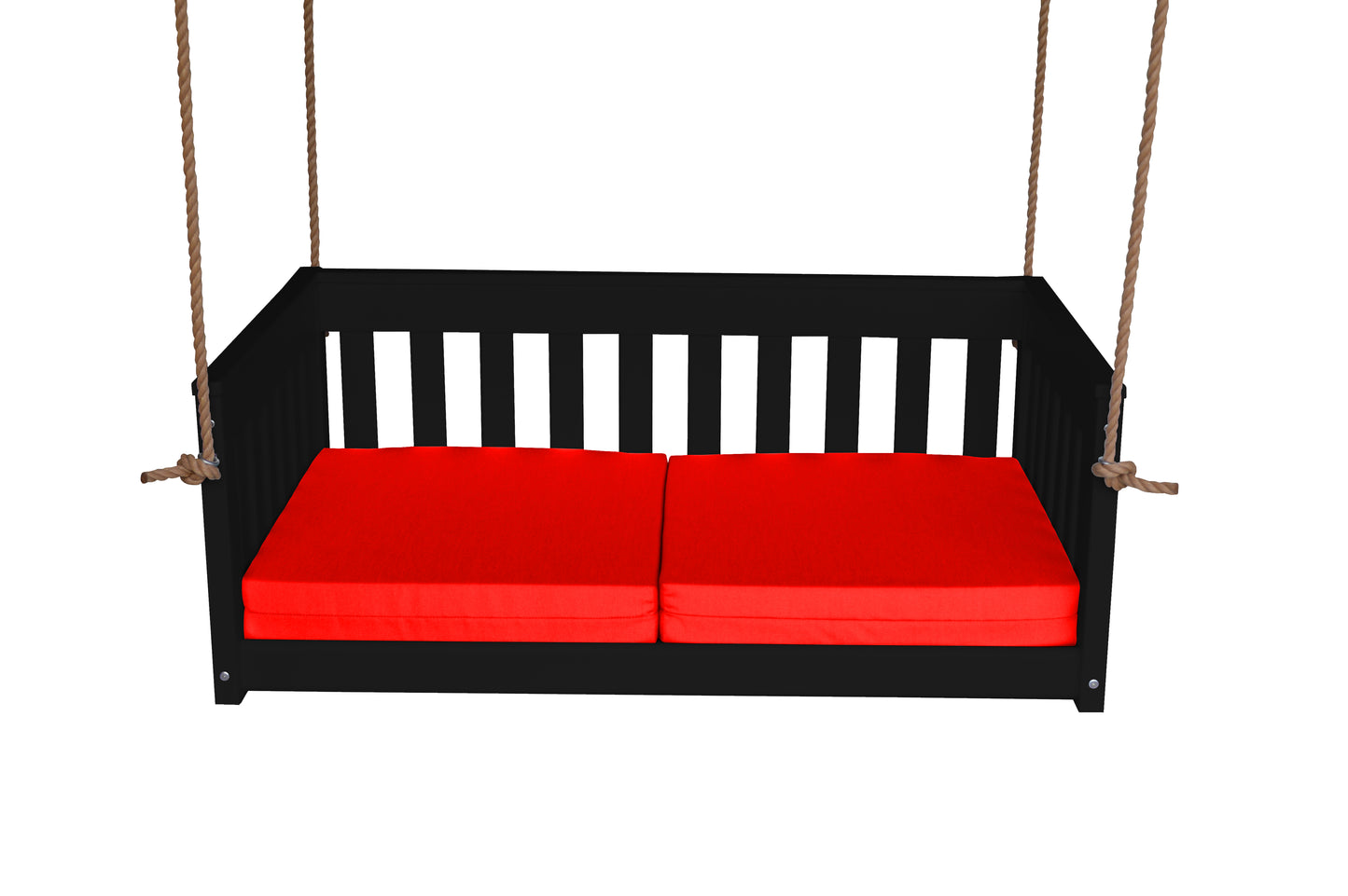Bryton Park Poly Furniture Recycled Plastic 50" Deep Seating Mission Sofa Swing w Rope - LEAD TIME TO SHIP 10 BUSINESS DAYS
