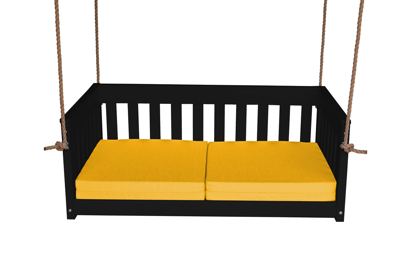 Bryton Park Poly Furniture Recycled Plastic 50" Deep Seating Mission Sofa Swing w Rope - LEAD TIME TO SHIP 10 BUSINESS DAYS