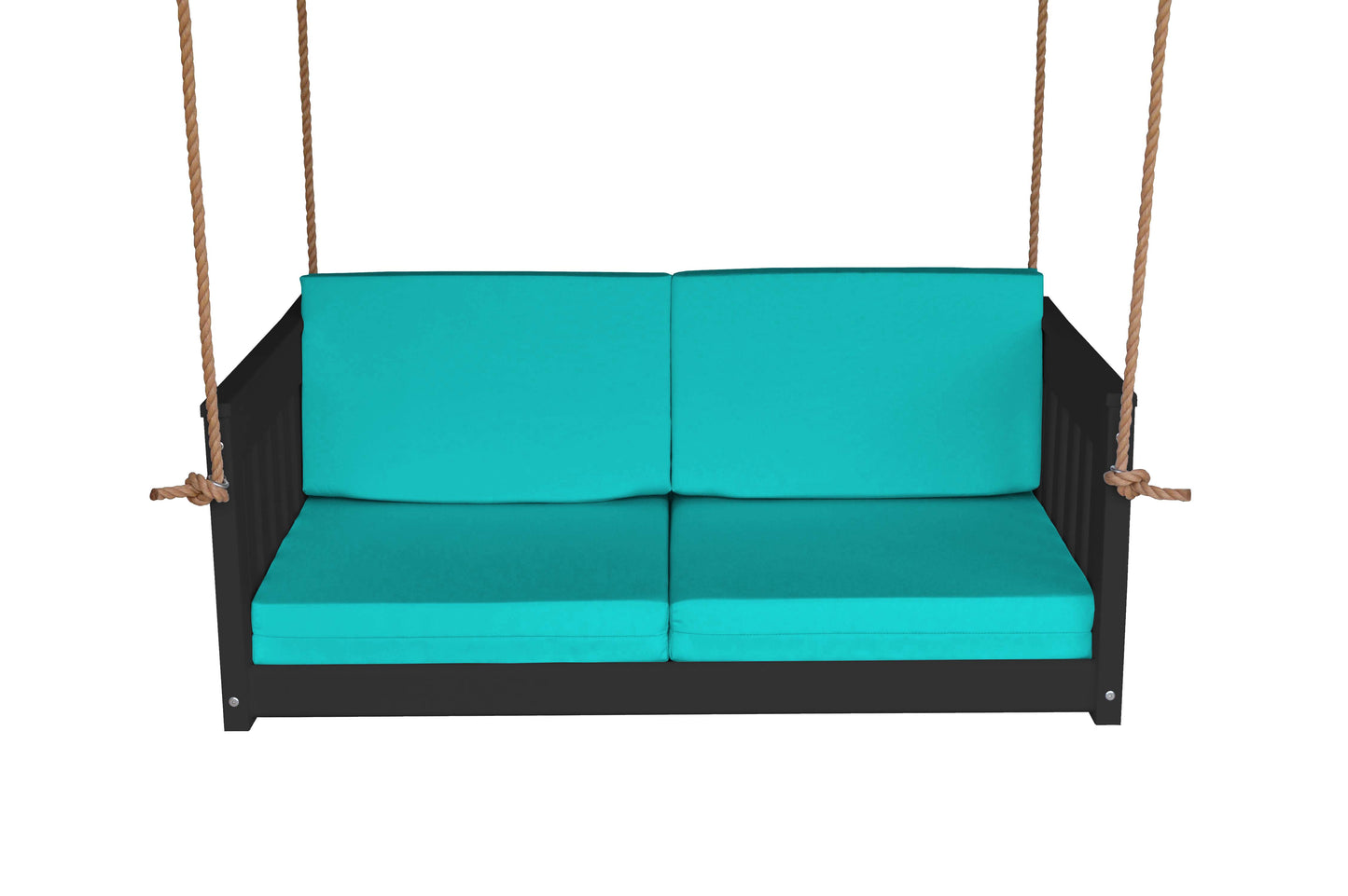 Bryton Park Poly Furniture Recycled Plastic 50" Deep Seating Mission Sofa Swing w Rope - LEAD TIME TO SHIP 10 BUSINESS DAYS