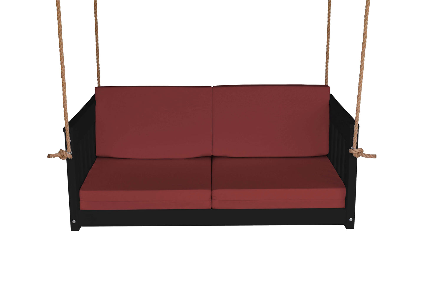 Bryton Park Poly Furniture Recycled Plastic 50" Deep Seating Mission Sofa Swing w Rope - LEAD TIME TO SHIP 10 BUSINESS DAYS