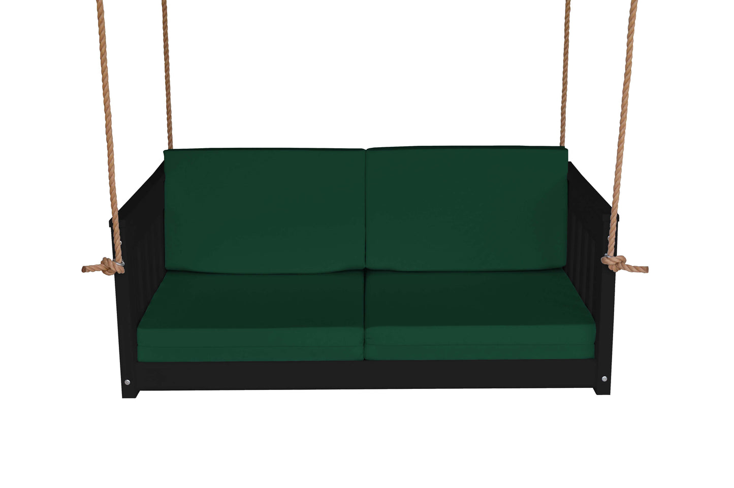 Bryton Park Poly Furniture Recycled Plastic 50" Deep Seating Mission Sofa Swing w Rope - LEAD TIME TO SHIP 10 BUSINESS DAYS