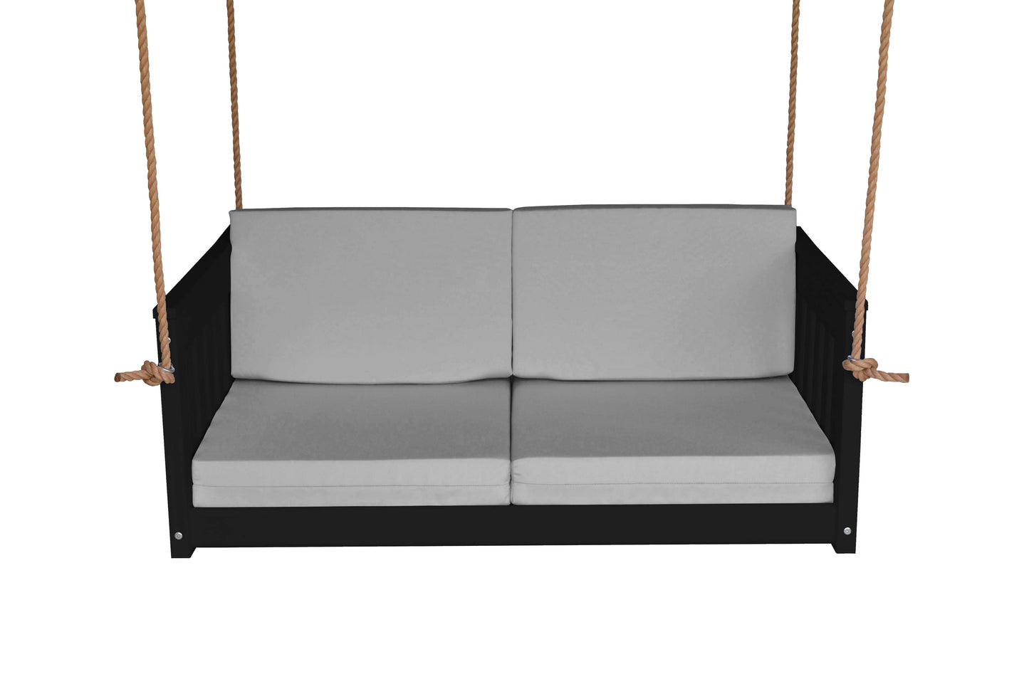 Bryton Park Poly Furniture Recycled Plastic 50" Deep Seating Mission Sofa Swing w Rope - LEAD TIME TO SHIP 10 BUSINESS DAYS