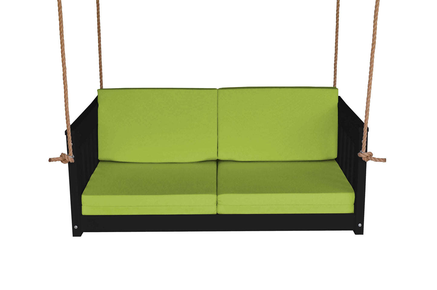 Bryton Park Poly Furniture Recycled Plastic 50" Deep Seating Mission Sofa Swing w Rope - LEAD TIME TO SHIP 10 BUSINESS DAYS