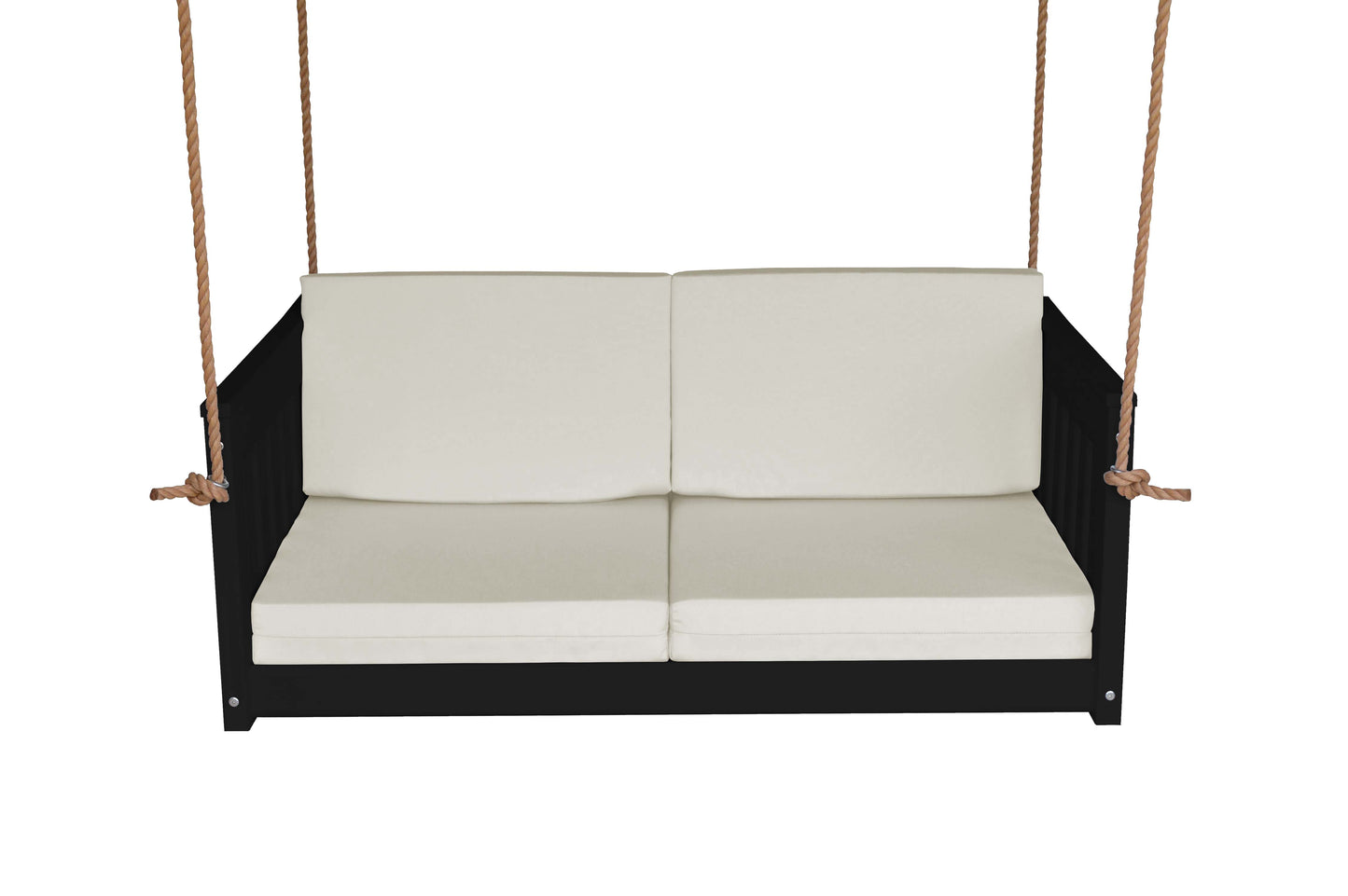 Bryton Park Poly Furniture Recycled Plastic 50" Deep Seating Mission Sofa Swing w Rope - LEAD TIME TO SHIP 10 BUSINESS DAYS