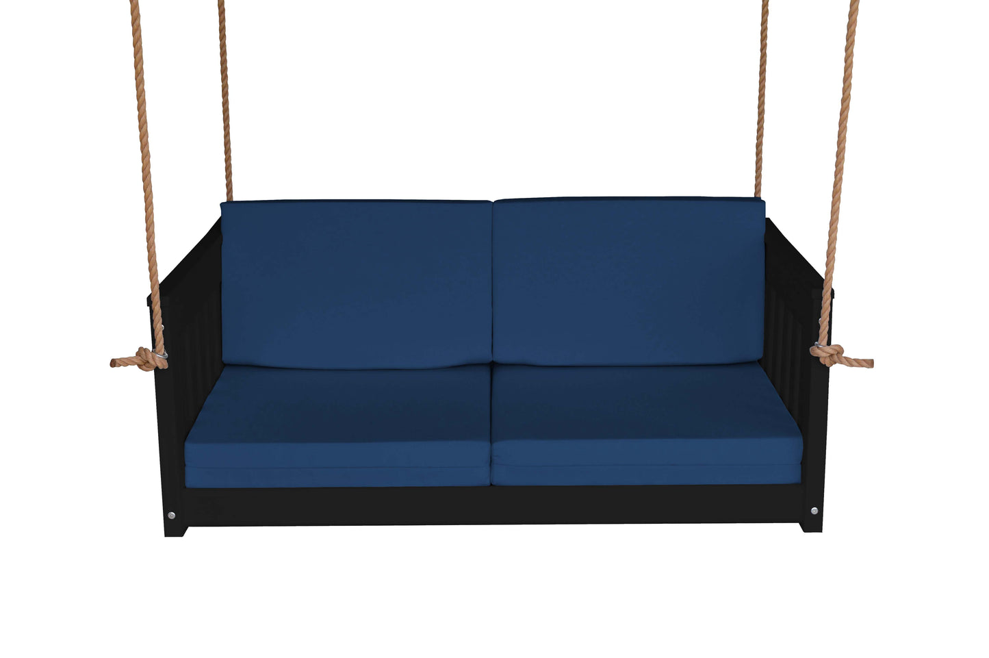 Bryton Park Poly Furniture Recycled Plastic 50" Deep Seating Mission Sofa Swing w Rope - LEAD TIME TO SHIP 10 BUSINESS DAYS