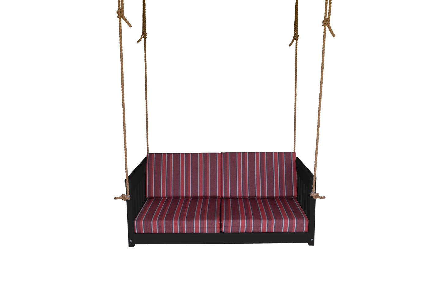 Bryton Park Poly Furniture Recycled Plastic 50" Deep Seating Mission Sofa Swing w Rope - LEAD TIME TO SHIP 10 BUSINESS DAYS