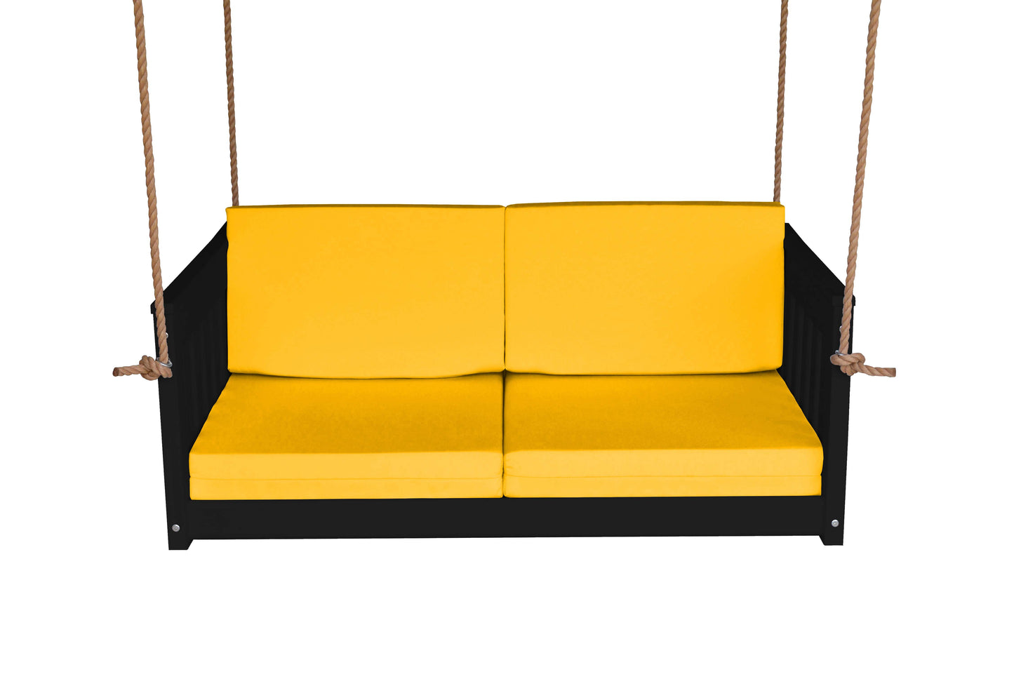 Bryton Park Poly Furniture Recycled Plastic 50" Deep Seating Mission Sofa Swing w Rope - LEAD TIME TO SHIP 10 BUSINESS DAYS