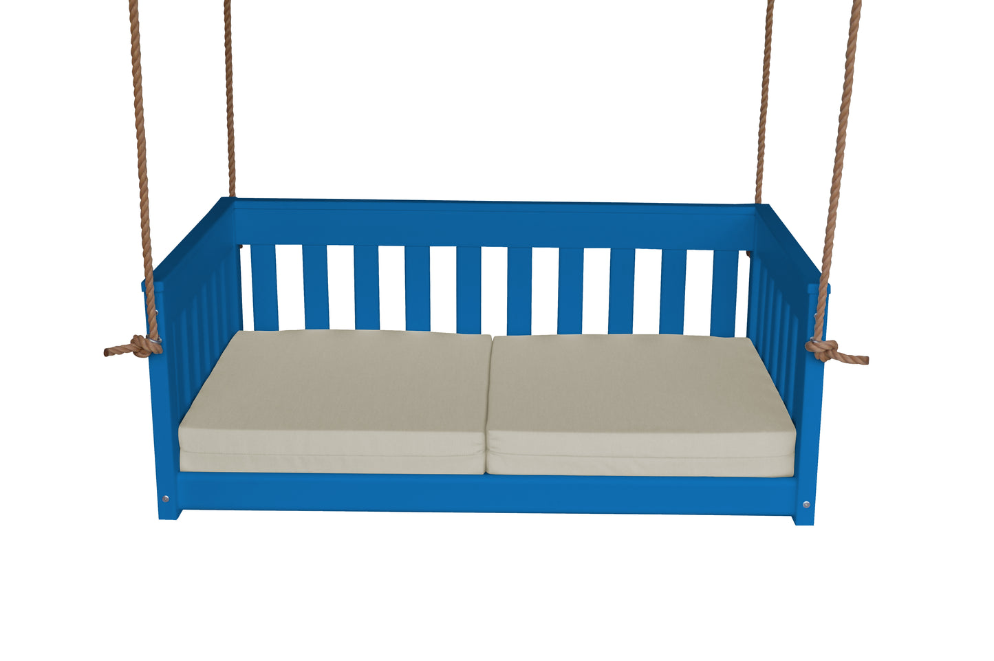 Bryton Park Poly Furniture Recycled Plastic 50" Deep Seating Mission Sofa Swing w Rope - LEAD TIME TO SHIP 10 BUSINESS DAYS