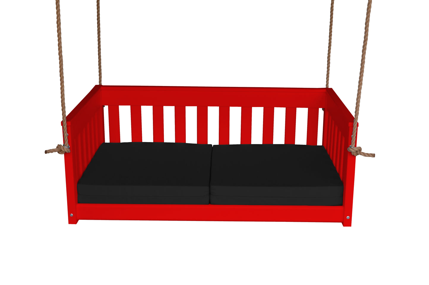 Bryton Park Poly Furniture Recycled Plastic 50" Deep Seating Mission Sofa Swing w Rope - LEAD TIME TO SHIP 10 BUSINESS DAYS