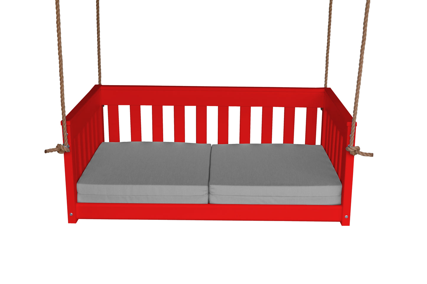 Bryton Park Poly Furniture Recycled Plastic 50" Deep Seating Mission Sofa Swing w Rope - LEAD TIME TO SHIP 10 BUSINESS DAYS