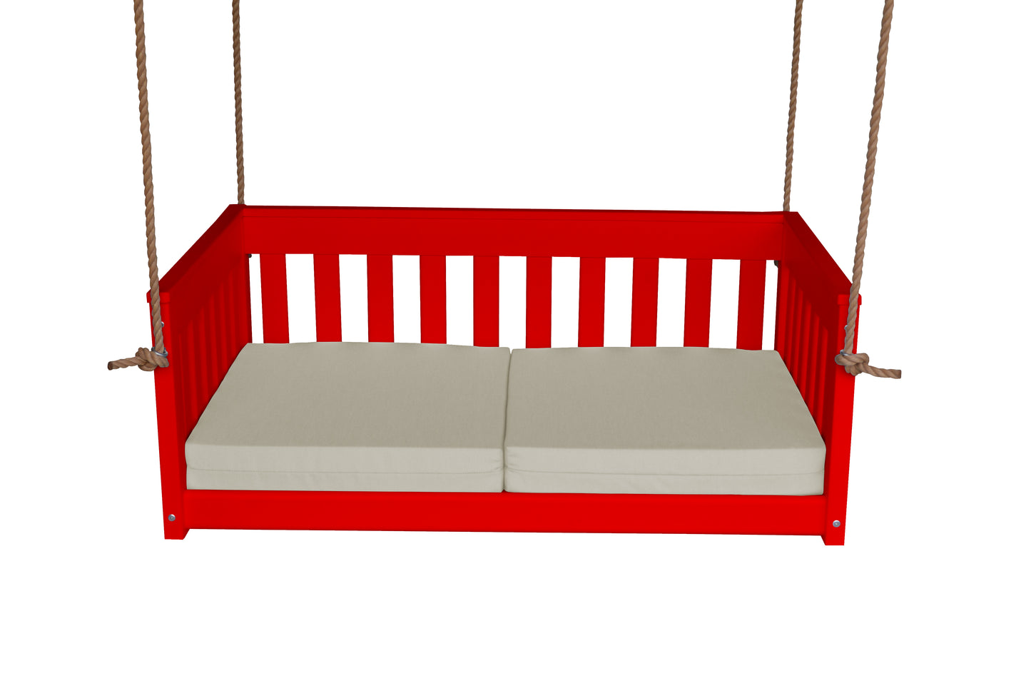 Bryton Park Poly Furniture Recycled Plastic 50" Deep Seating Mission Sofa Swing w Rope - LEAD TIME TO SHIP 10 BUSINESS DAYS