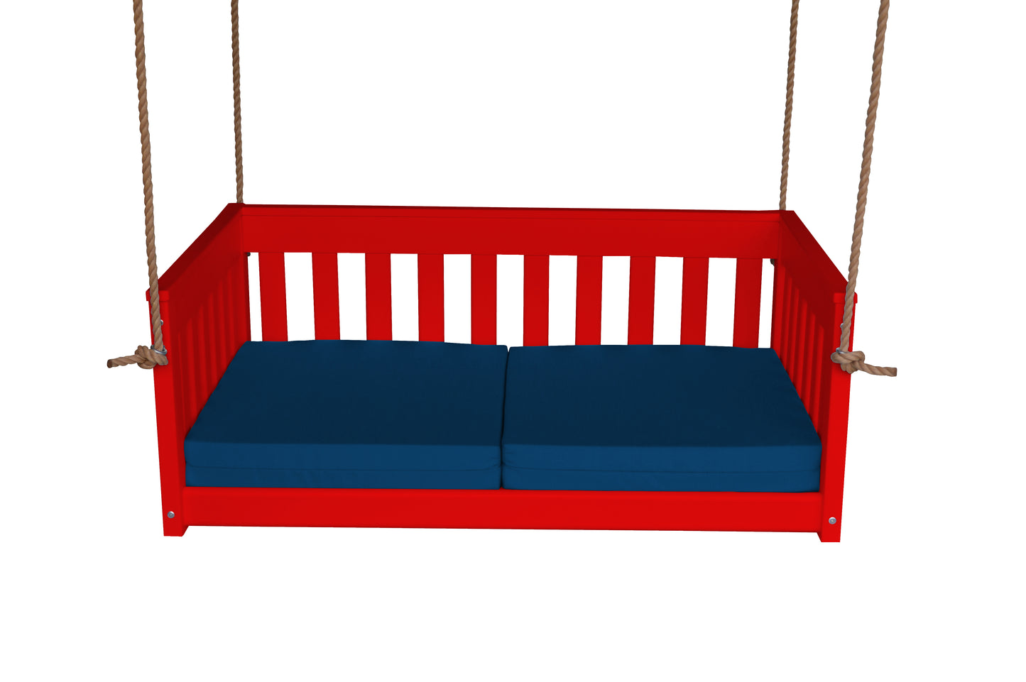 Bryton Park Poly Furniture Recycled Plastic 50" Deep Seating Mission Sofa Swing w Rope - LEAD TIME TO SHIP 10 BUSINESS DAYS