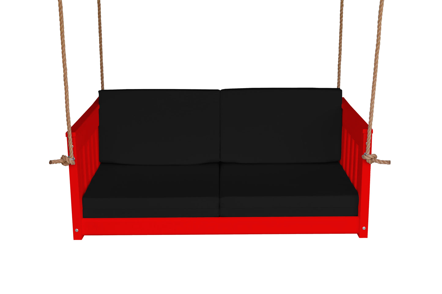 Bryton Park Poly Furniture Recycled Plastic 50" Deep Seating Mission Sofa Swing w Rope - LEAD TIME TO SHIP 10 BUSINESS DAYS