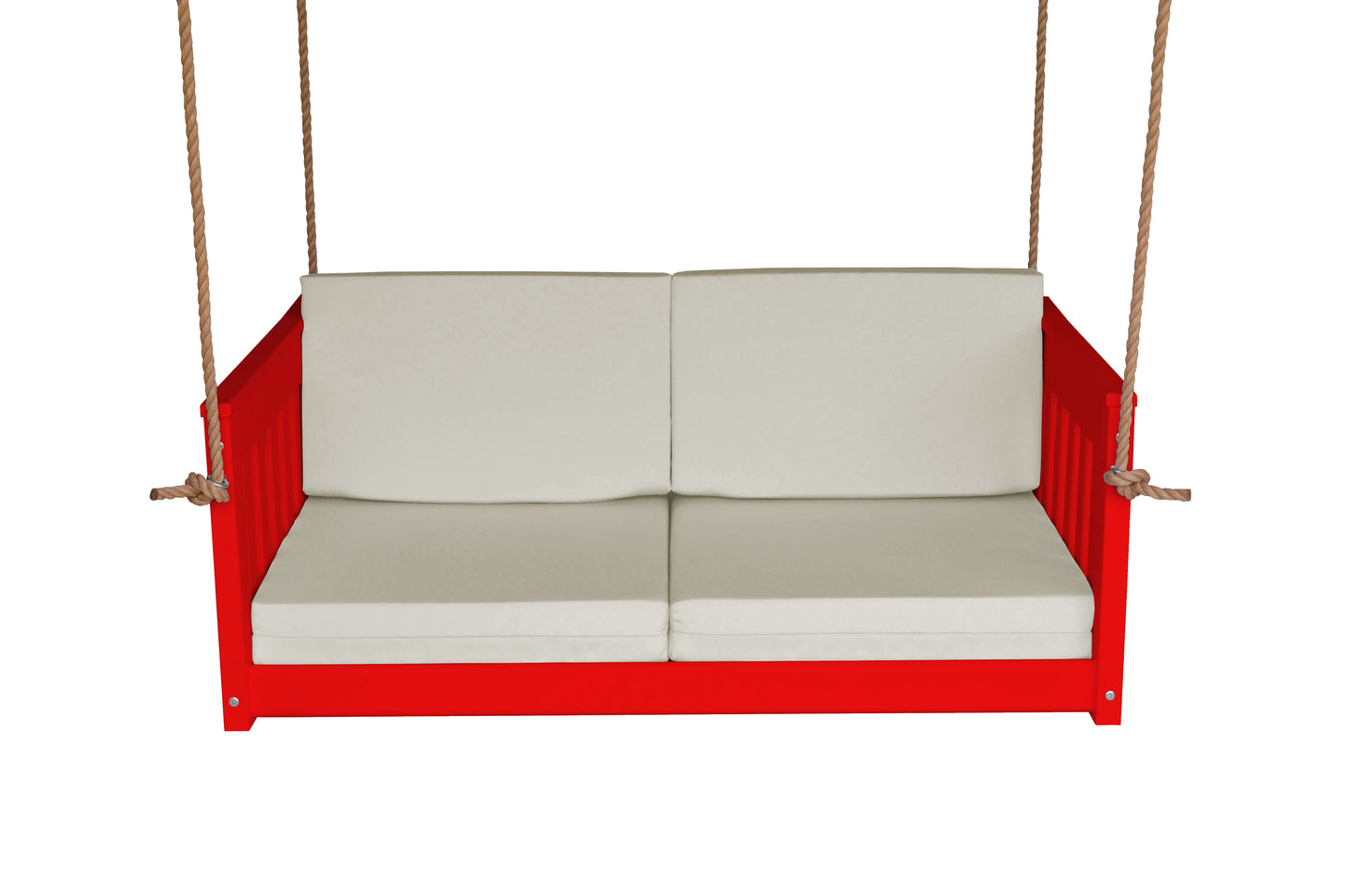 Bryton Park Poly Furniture Recycled Plastic 50" Deep Seating Mission Sofa Swing w Rope - LEAD TIME TO SHIP 10 BUSINESS DAYS