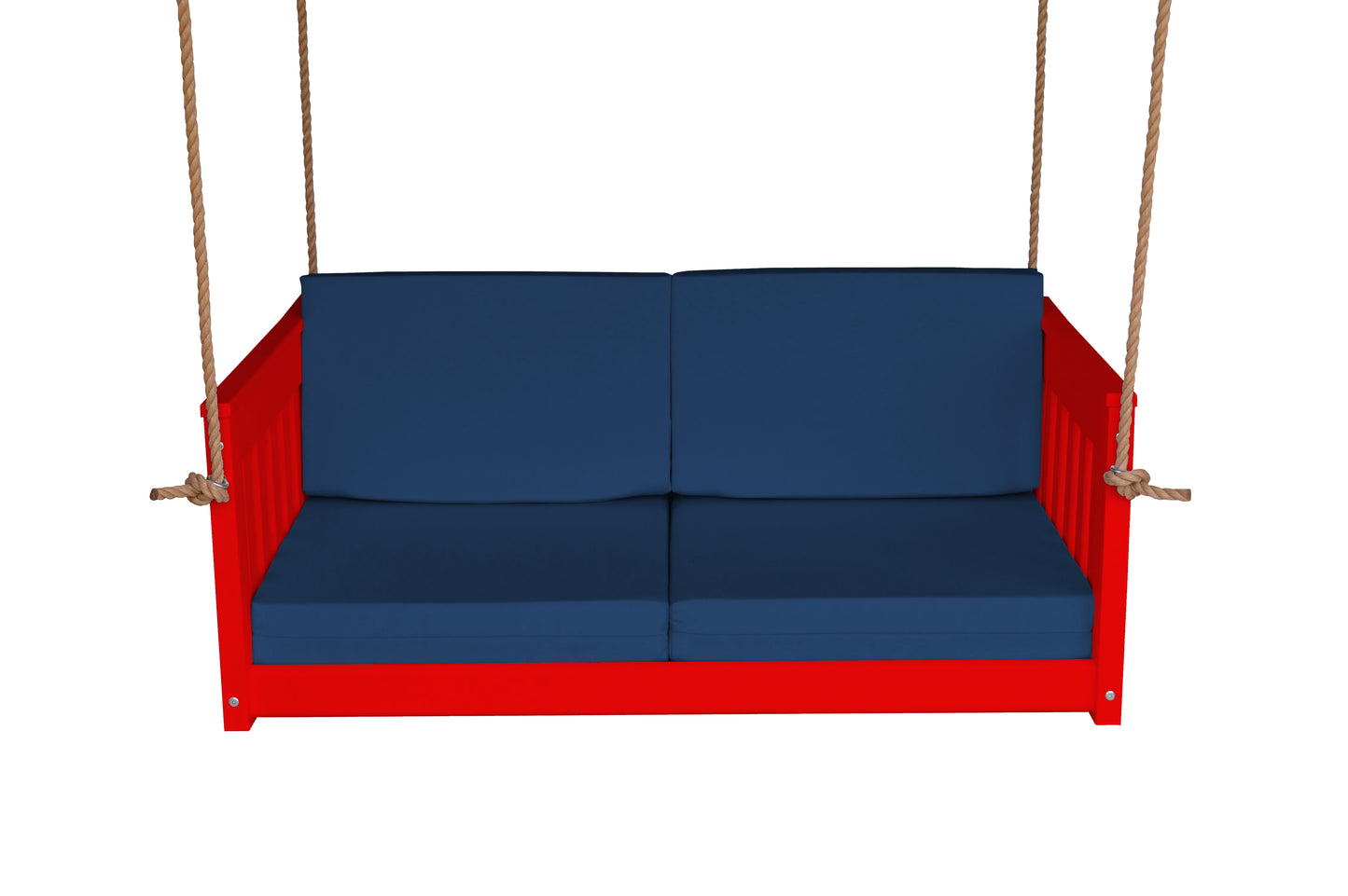 Bryton Park Poly Furniture Recycled Plastic 50" Deep Seating Mission Sofa Swing w Rope - LEAD TIME TO SHIP 10 BUSINESS DAYS