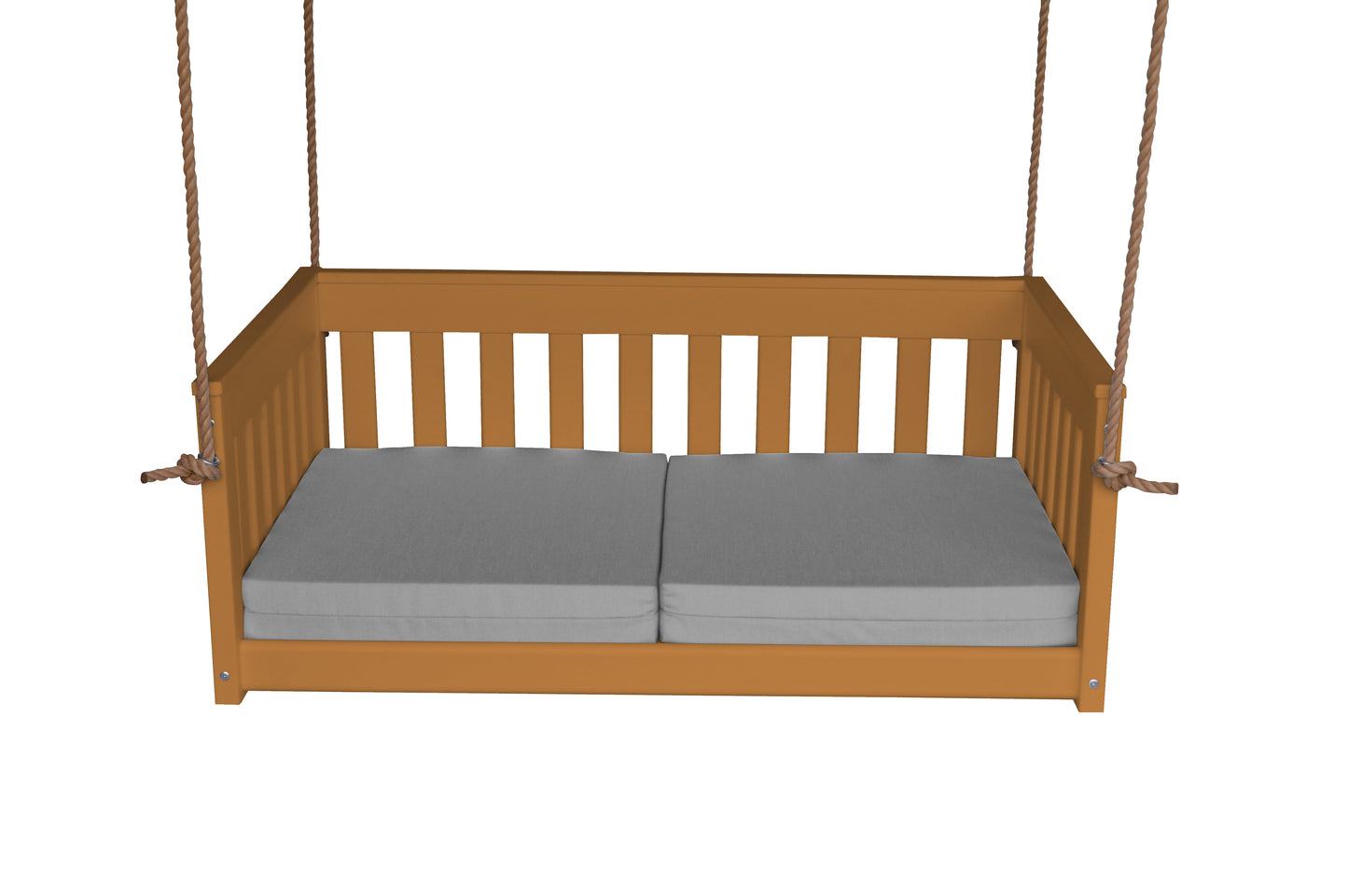 Bryton Park Poly Furniture Recycled Plastic 50" Deep Seating Mission Sofa Swing w Rope - LEAD TIME TO SHIP 10 BUSINESS DAYS