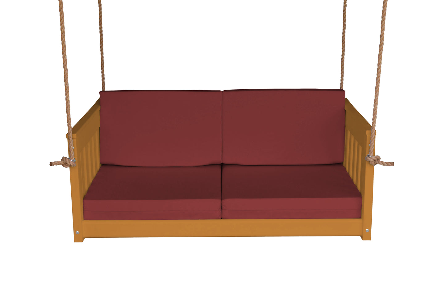 Bryton Park Poly Furniture Recycled Plastic 50" Deep Seating Mission Sofa Swing w Rope - LEAD TIME TO SHIP 10 BUSINESS DAYS