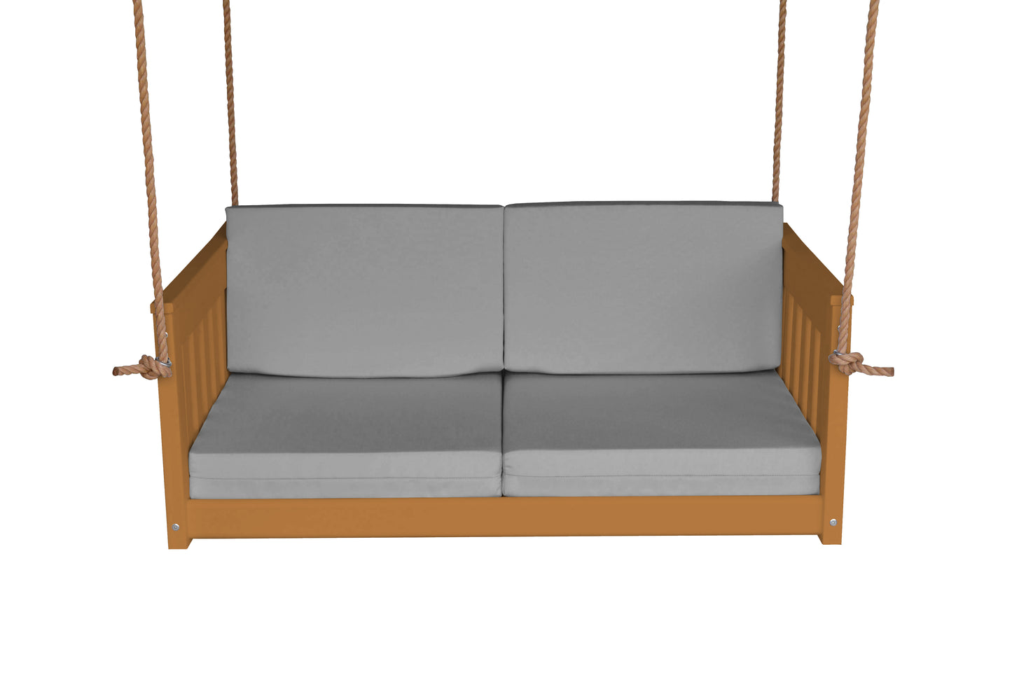 Bryton Park Poly Furniture Recycled Plastic 50" Deep Seating Mission Sofa Swing w Rope - LEAD TIME TO SHIP 10 BUSINESS DAYS