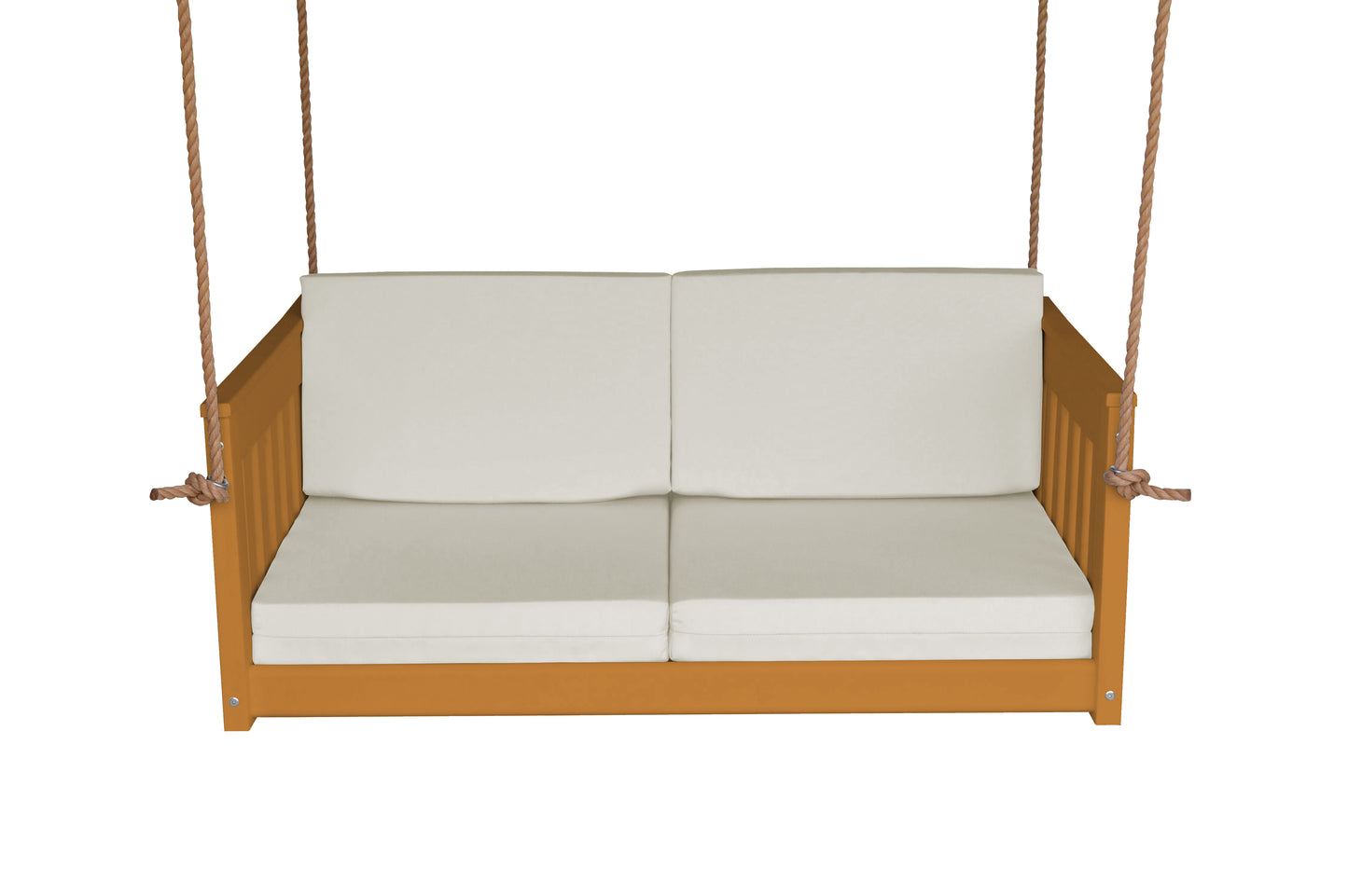 Bryton Park Poly Furniture Recycled Plastic 50" Deep Seating Mission Sofa Swing w Rope - LEAD TIME TO SHIP 10 BUSINESS DAYS