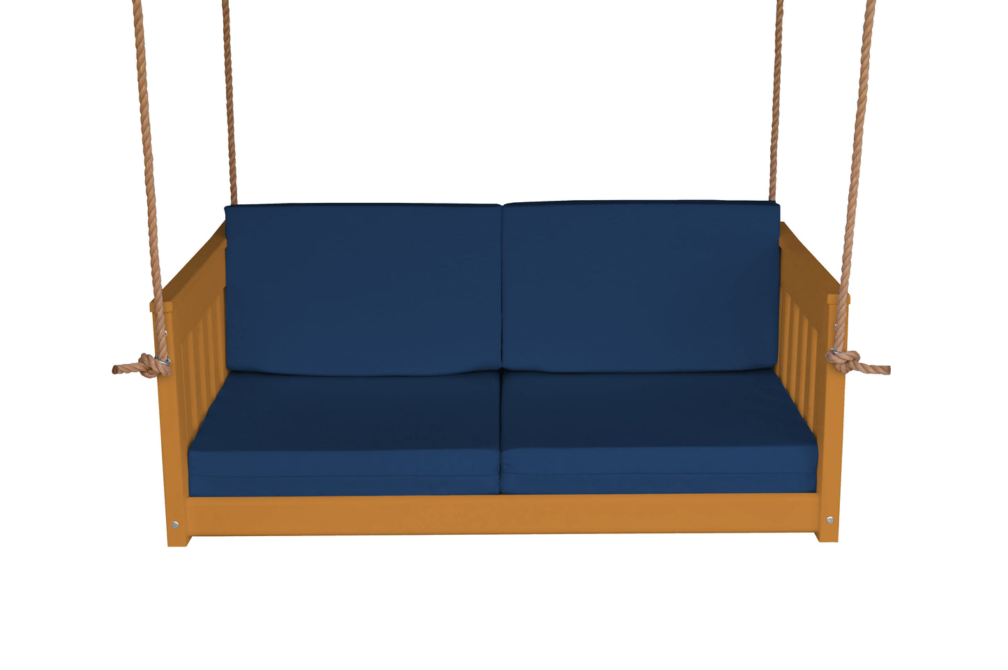 Bryton Park Poly Furniture Recycled Plastic 50" Deep Seating Mission Sofa Swing w Rope - LEAD TIME TO SHIP 10 BUSINESS DAYS