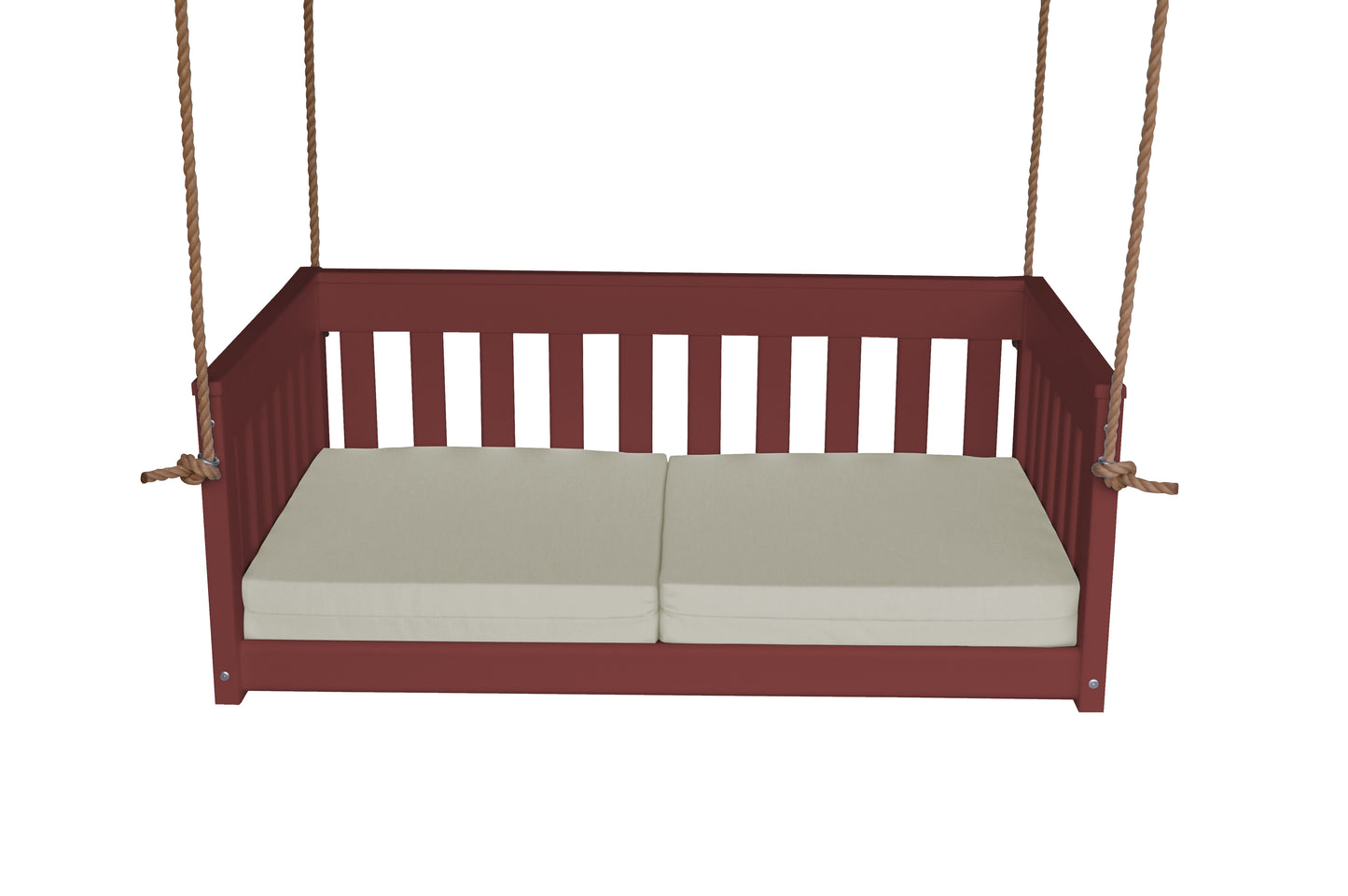 Bryton Park Poly Furniture Recycled Plastic 50" Deep Seating Mission Sofa Swing w Rope - LEAD TIME TO SHIP 10 BUSINESS DAYS
