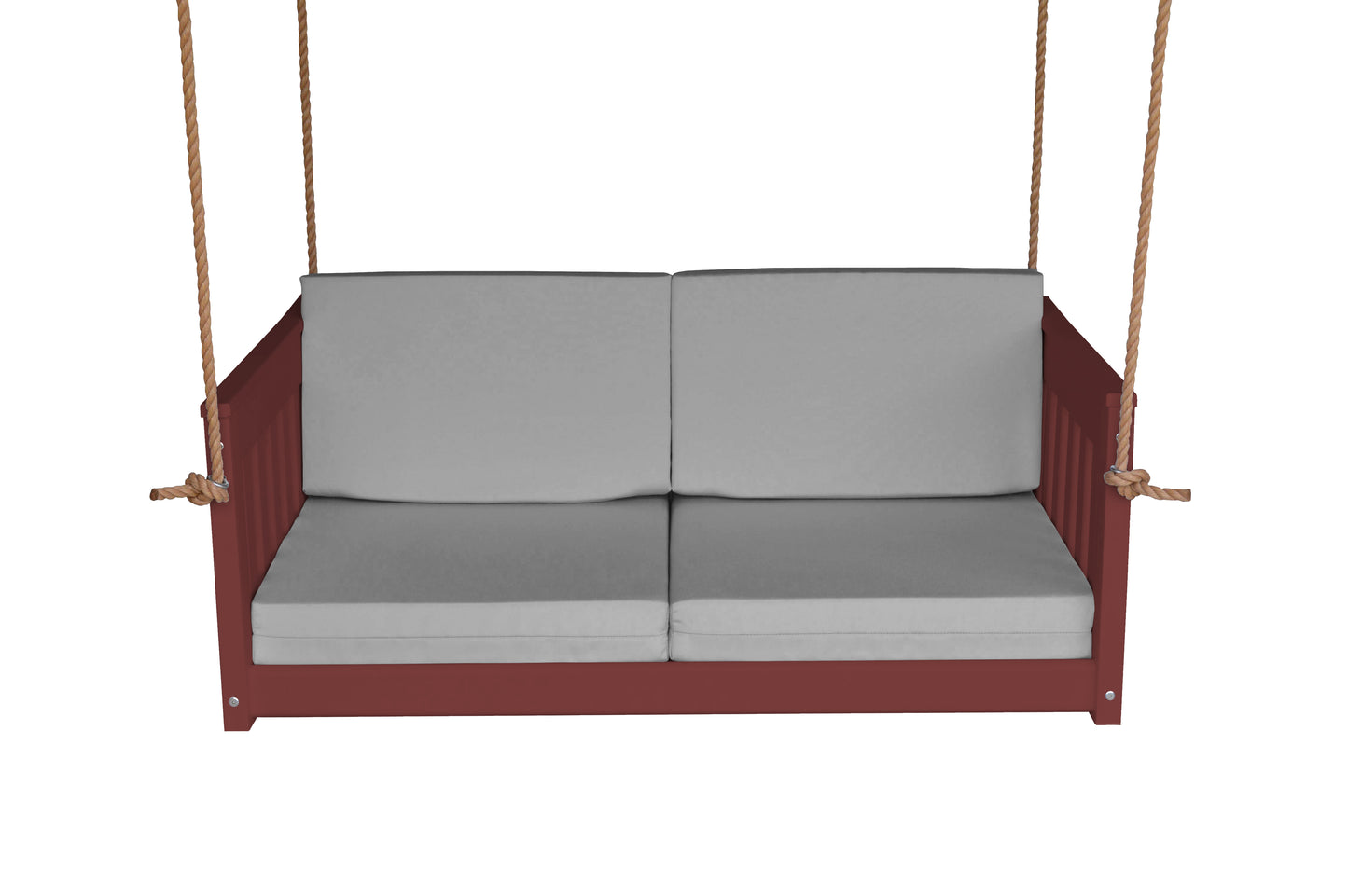 Bryton Park Poly Furniture Recycled Plastic 50" Deep Seating Mission Sofa Swing w Rope - LEAD TIME TO SHIP 10 BUSINESS DAYS