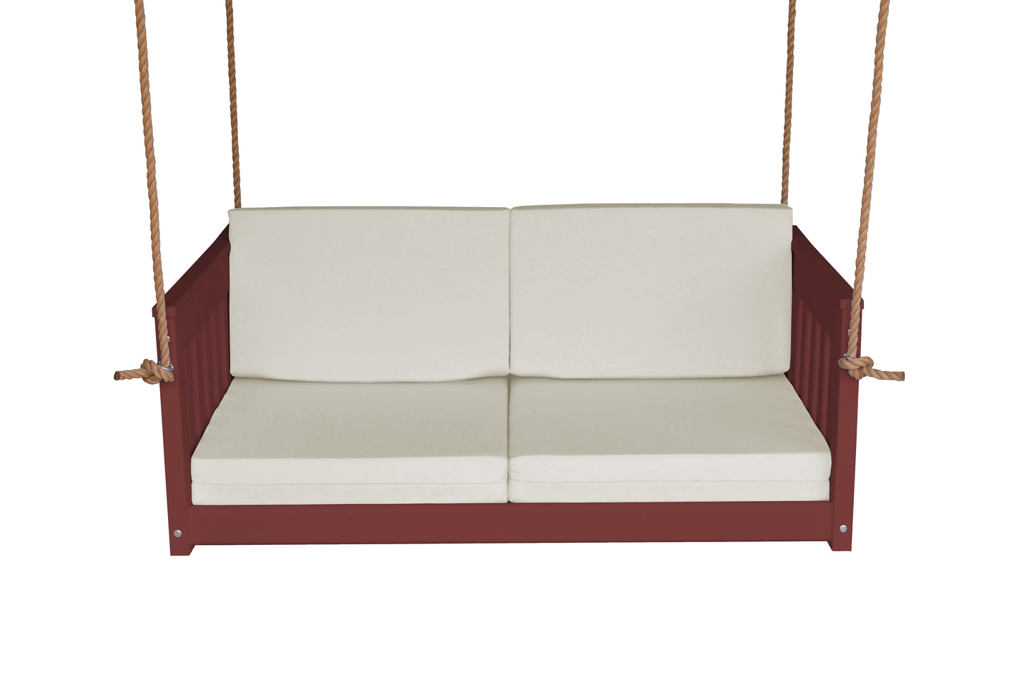 Bryton Park Poly Furniture Recycled Plastic 50" Deep Seating Mission Sofa Swing w Rope - LEAD TIME TO SHIP 10 BUSINESS DAYS