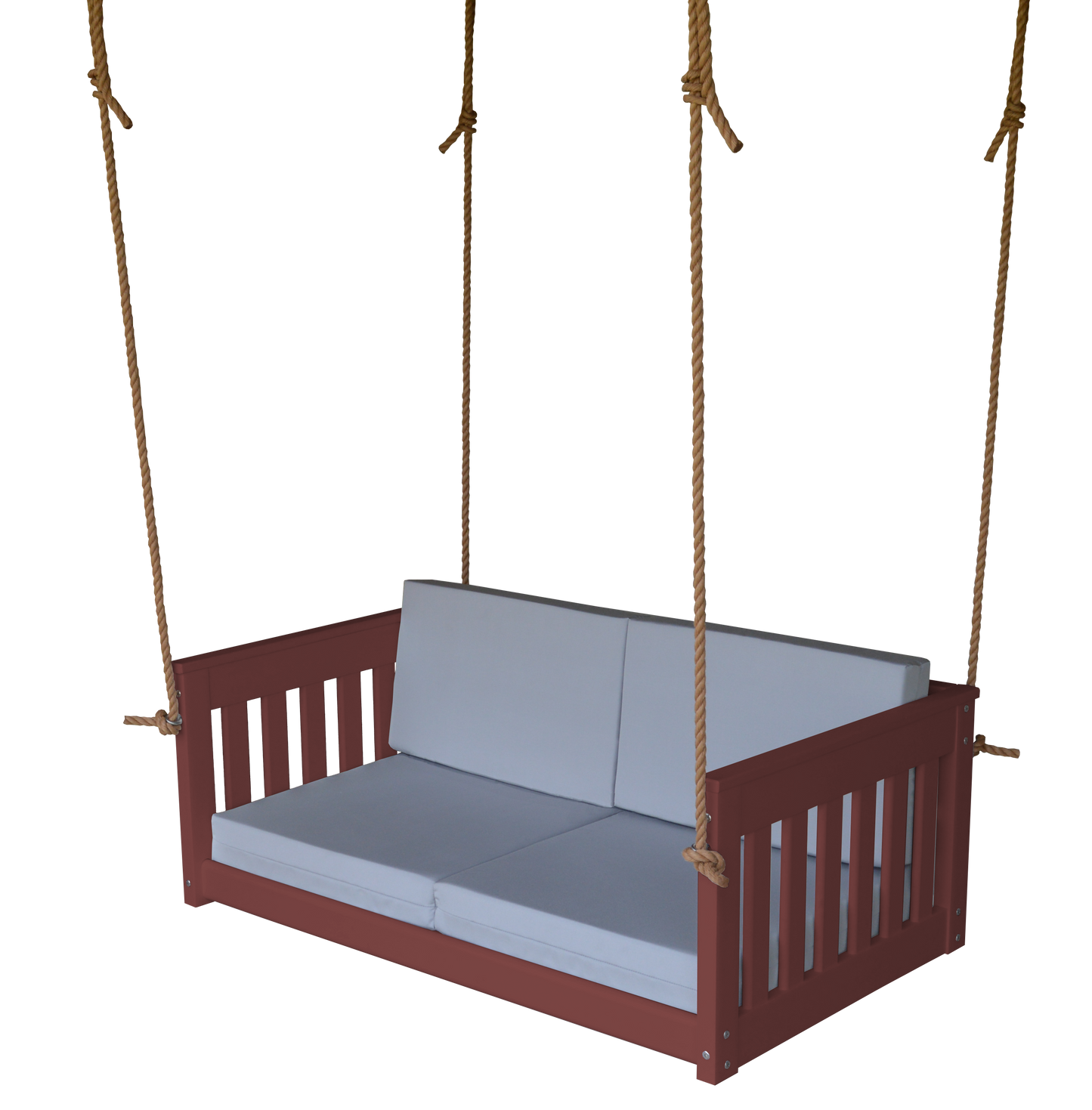 Bryton Park Poly Furniture Recycled Plastic 50" Deep Seating Mission Sofa Swing w Rope - LEAD TIME TO SHIP 10 BUSINESS DAYS