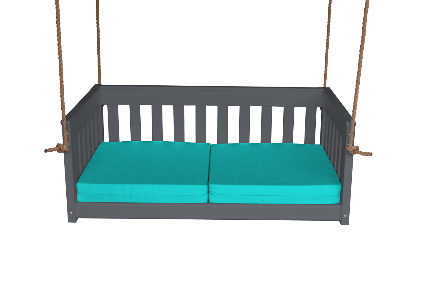 Bryton Park Poly Furniture Recycled Plastic 50" Deep Seating Mission Sofa Swing w Rope - LEAD TIME TO SHIP 10 BUSINESS DAYS