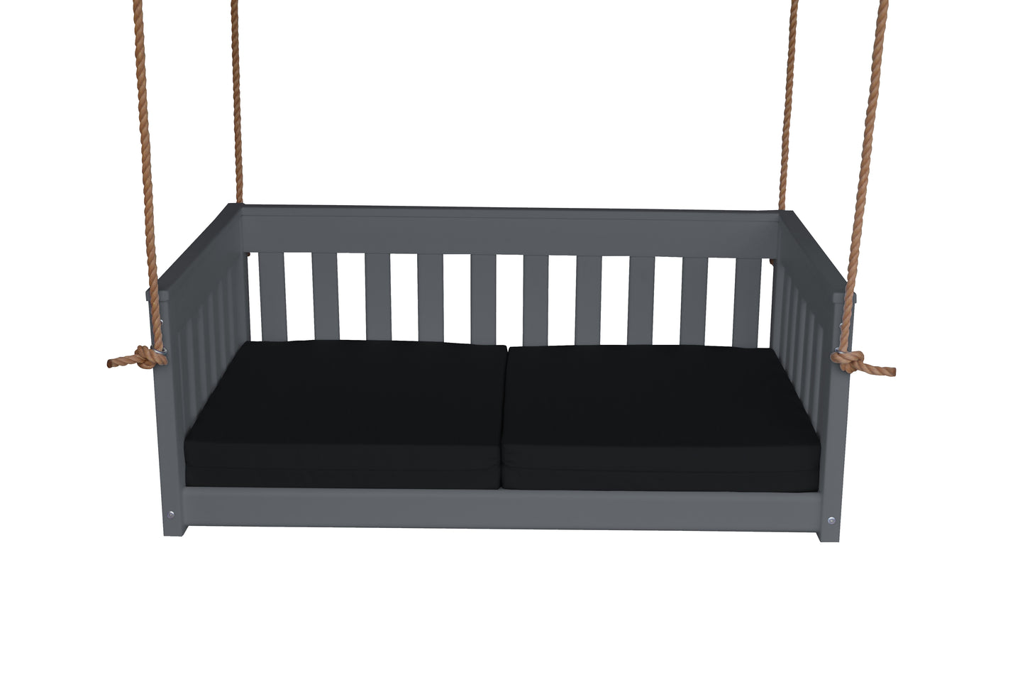 Bryton Park Poly Furniture Recycled Plastic 50" Deep Seating Mission Sofa Swing w Rope - LEAD TIME TO SHIP 10 BUSINESS DAYS