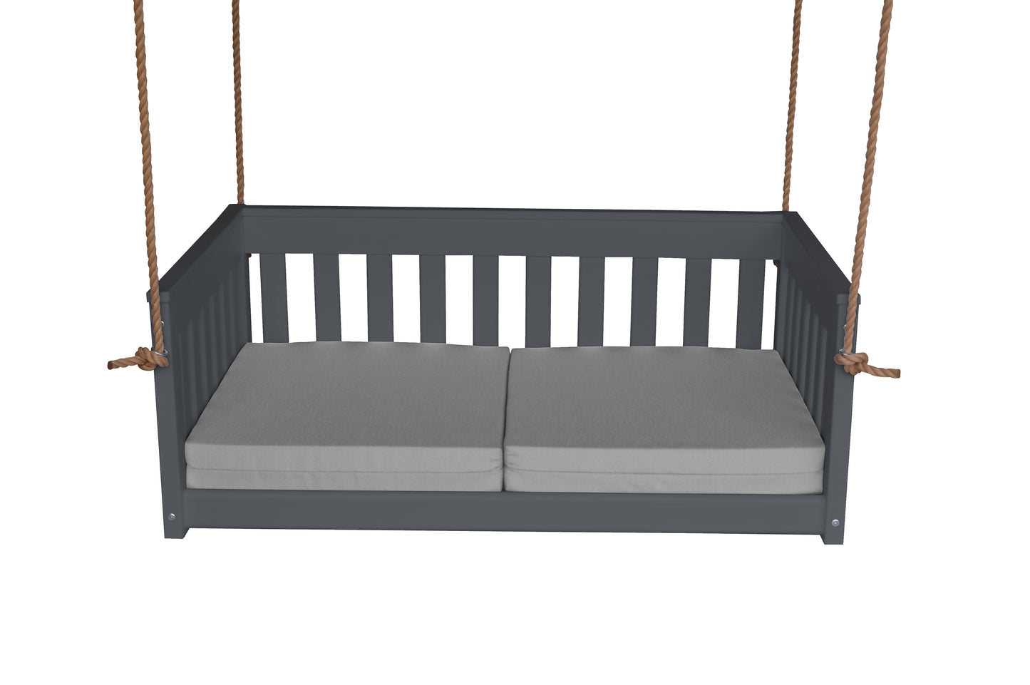 Bryton Park Poly Furniture Recycled Plastic 50" Deep Seating Mission Sofa Swing w Rope - LEAD TIME TO SHIP 10 BUSINESS DAYS