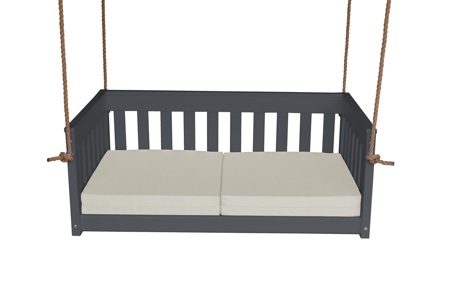 Bryton Park Poly Furniture Recycled Plastic 50" Deep Seating Mission Sofa Swing w Rope - LEAD TIME TO SHIP 10 BUSINESS DAYS
