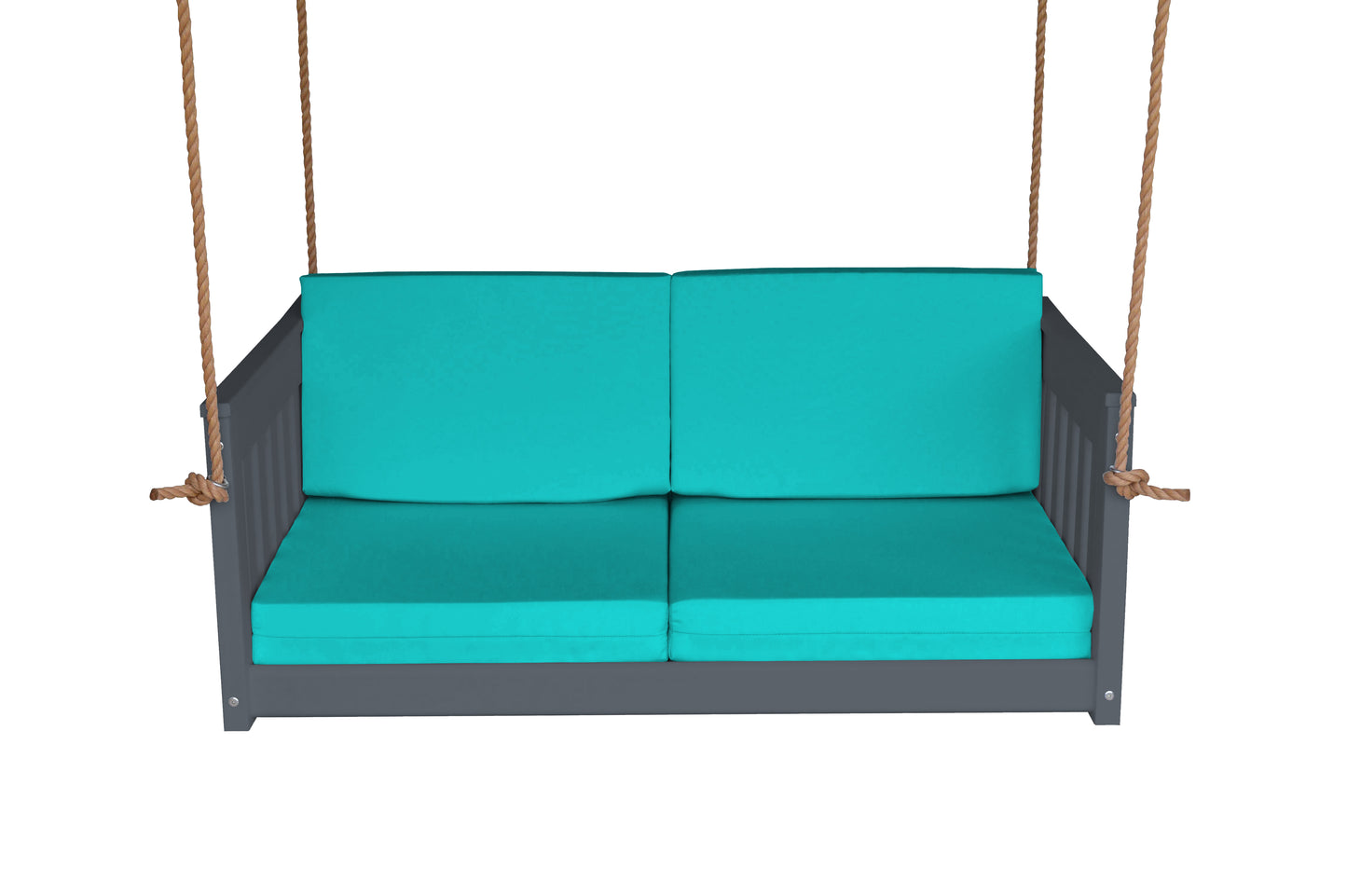 Bryton Park Poly Furniture Recycled Plastic 50" Deep Seating Mission Sofa Swing w Rope - LEAD TIME TO SHIP 10 BUSINESS DAYS