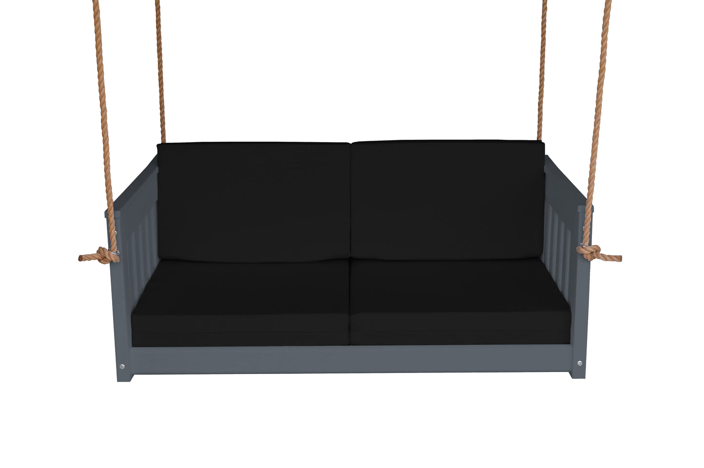 Bryton Park Poly Furniture Recycled Plastic 50" Deep Seating Mission Sofa Swing w Rope - LEAD TIME TO SHIP 10 BUSINESS DAYS