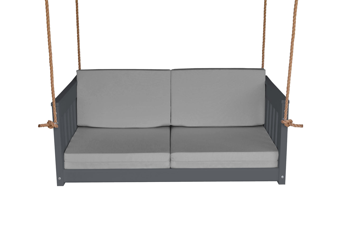 Bryton Park Poly Furniture Recycled Plastic 50" Deep Seating Mission Sofa Swing w Rope - LEAD TIME TO SHIP 10 BUSINESS DAYS