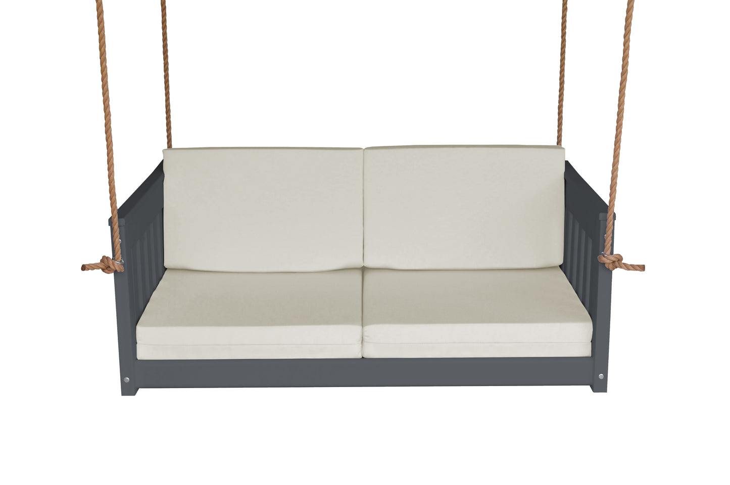 Bryton Park Poly Furniture Recycled Plastic 50" Deep Seating Mission Sofa Swing w Rope - LEAD TIME TO SHIP 10 BUSINESS DAYS
