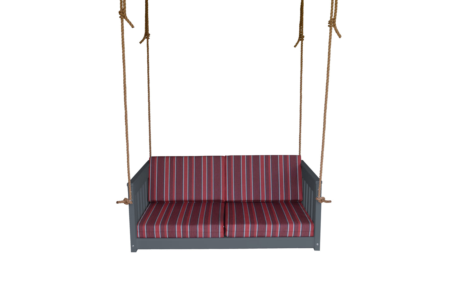 Bryton Park Poly Furniture Recycled Plastic 50" Deep Seating Mission Sofa Swing w Rope - LEAD TIME TO SHIP 10 BUSINESS DAYS