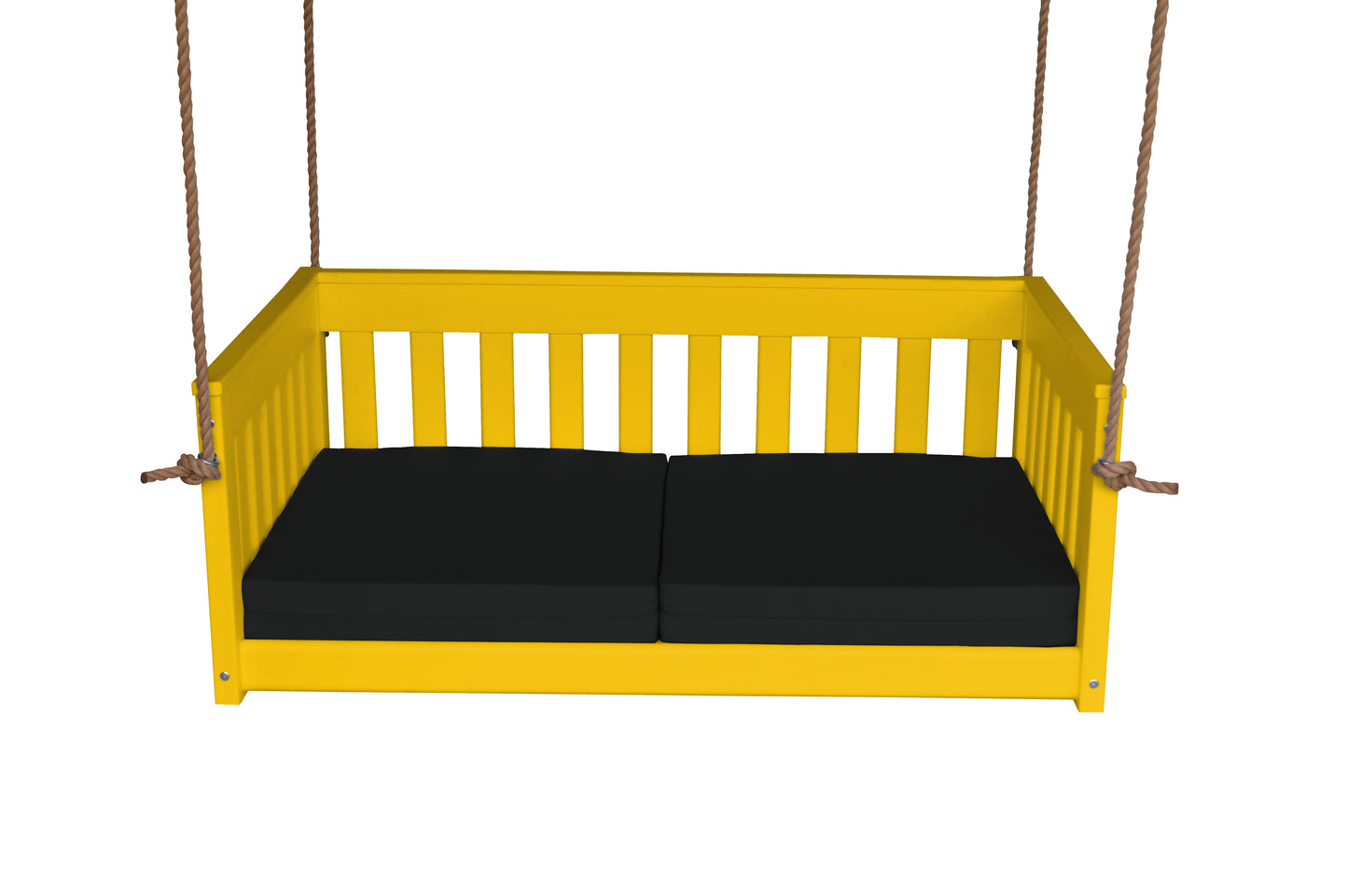 Bryton Park Poly Furniture Recycled Plastic 50" Deep Seating Mission Sofa Swing w Rope - LEAD TIME TO SHIP 10 BUSINESS DAYS