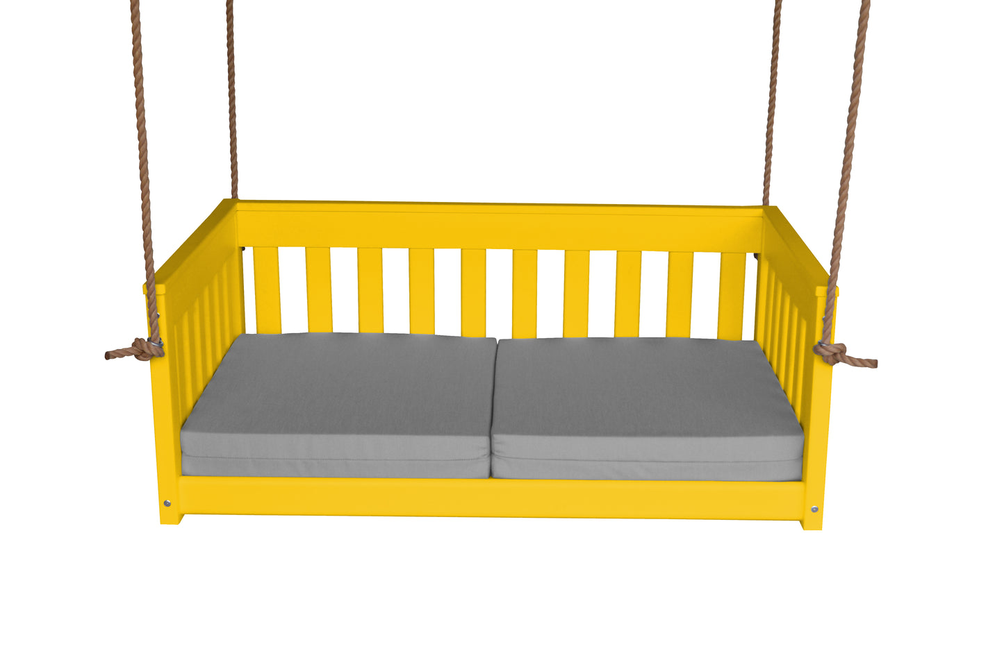 Bryton Park Poly Furniture Recycled Plastic 50" Deep Seating Mission Sofa Swing w Rope - LEAD TIME TO SHIP 10 BUSINESS DAYS