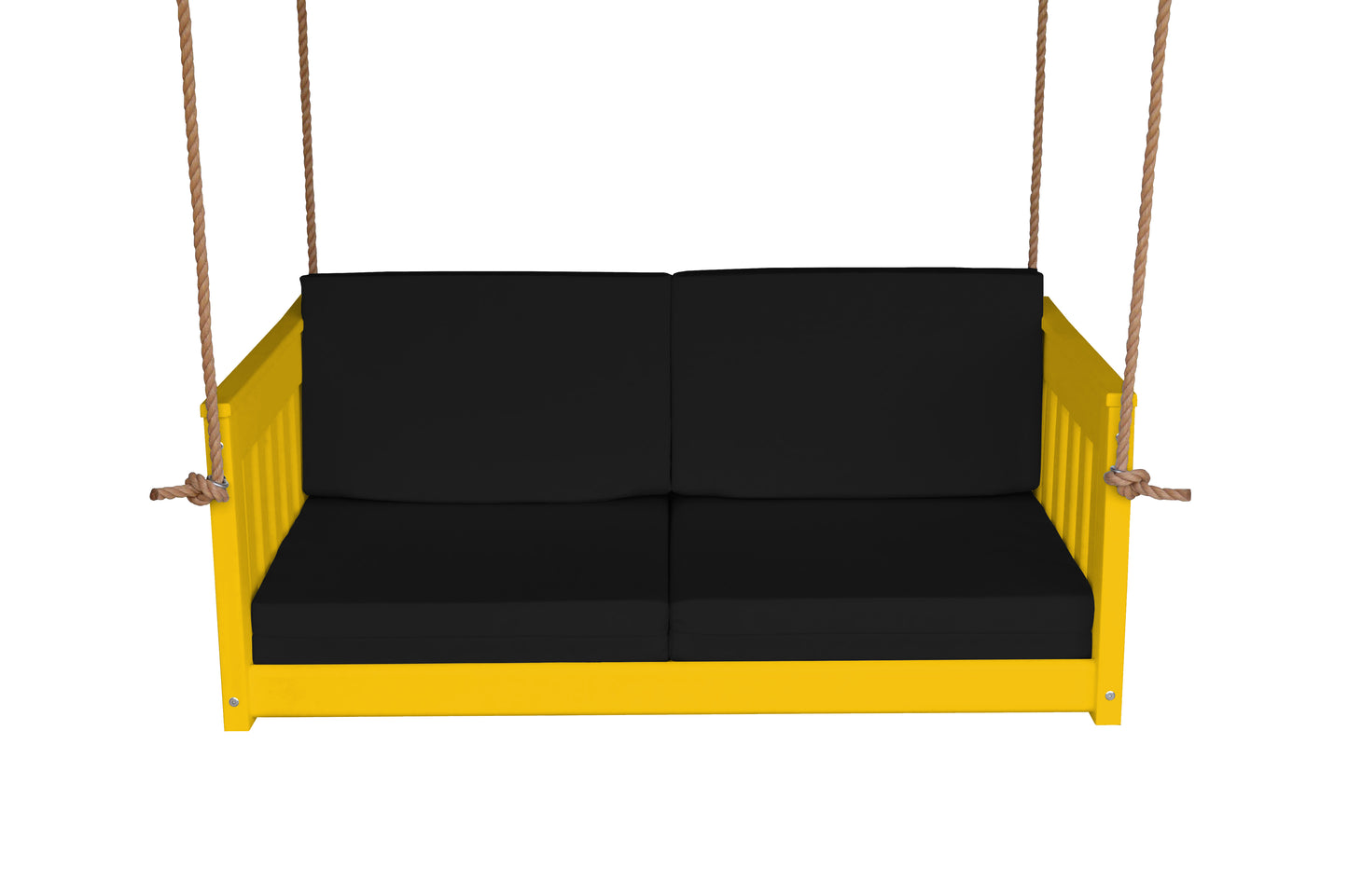 Bryton Park Poly Furniture Recycled Plastic 50" Deep Seating Mission Sofa Swing w Rope - LEAD TIME TO SHIP 10 BUSINESS DAYS