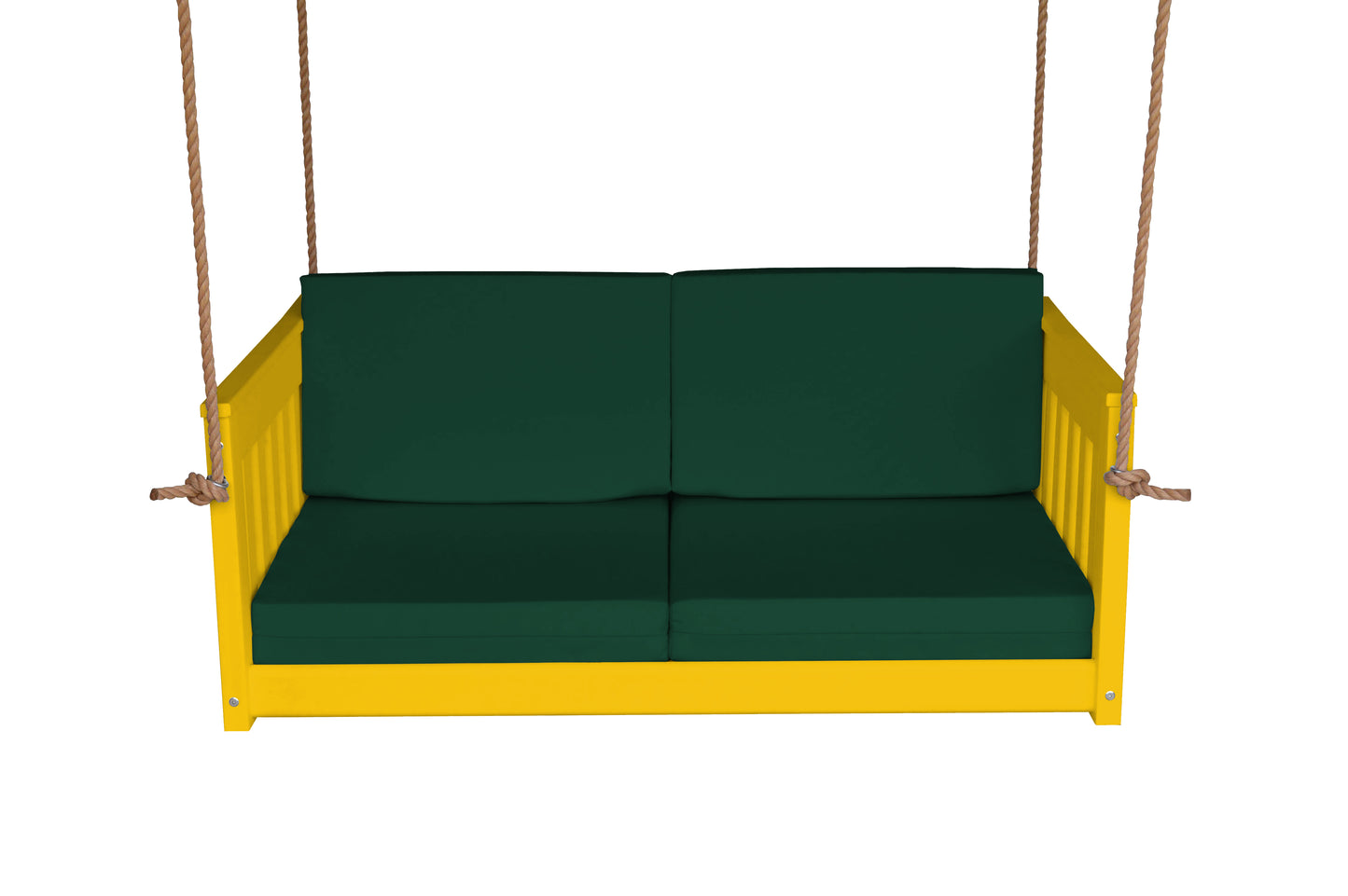 Bryton Park Poly Furniture Recycled Plastic 50" Deep Seating Mission Sofa Swing w Rope - LEAD TIME TO SHIP 10 BUSINESS DAYS