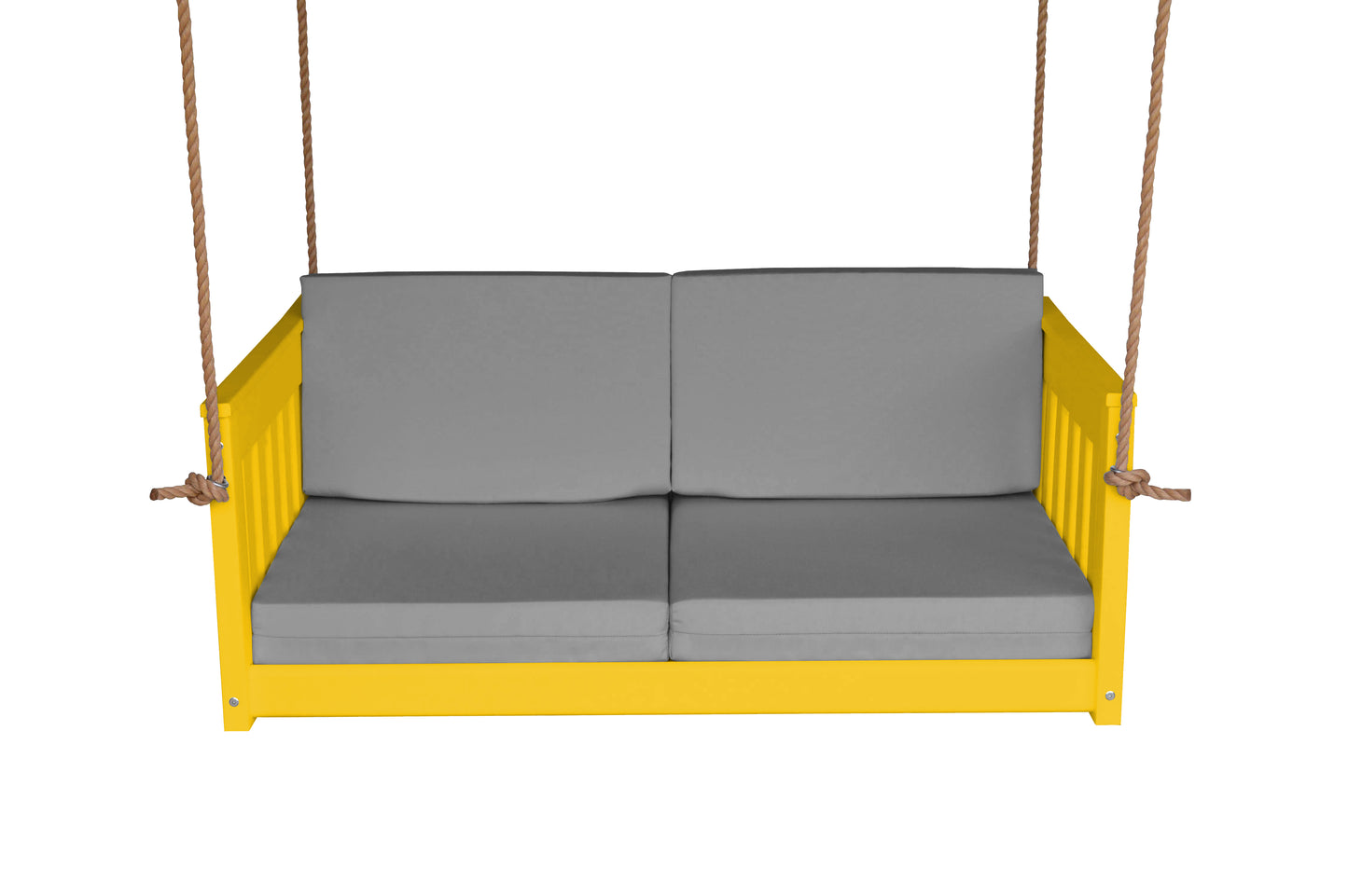 Bryton Park Poly Furniture Recycled Plastic 50" Deep Seating Mission Sofa Swing w Rope - LEAD TIME TO SHIP 10 BUSINESS DAYS