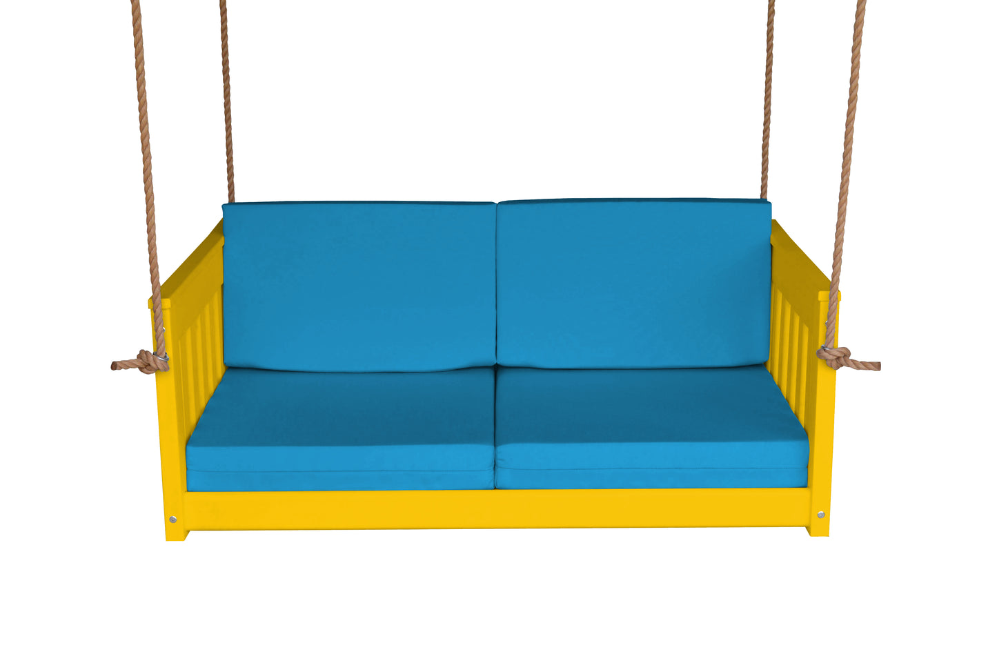 Bryton Park Poly Furniture Recycled Plastic 50" Deep Seating Mission Sofa Swing w Rope - LEAD TIME TO SHIP 10 BUSINESS DAYS