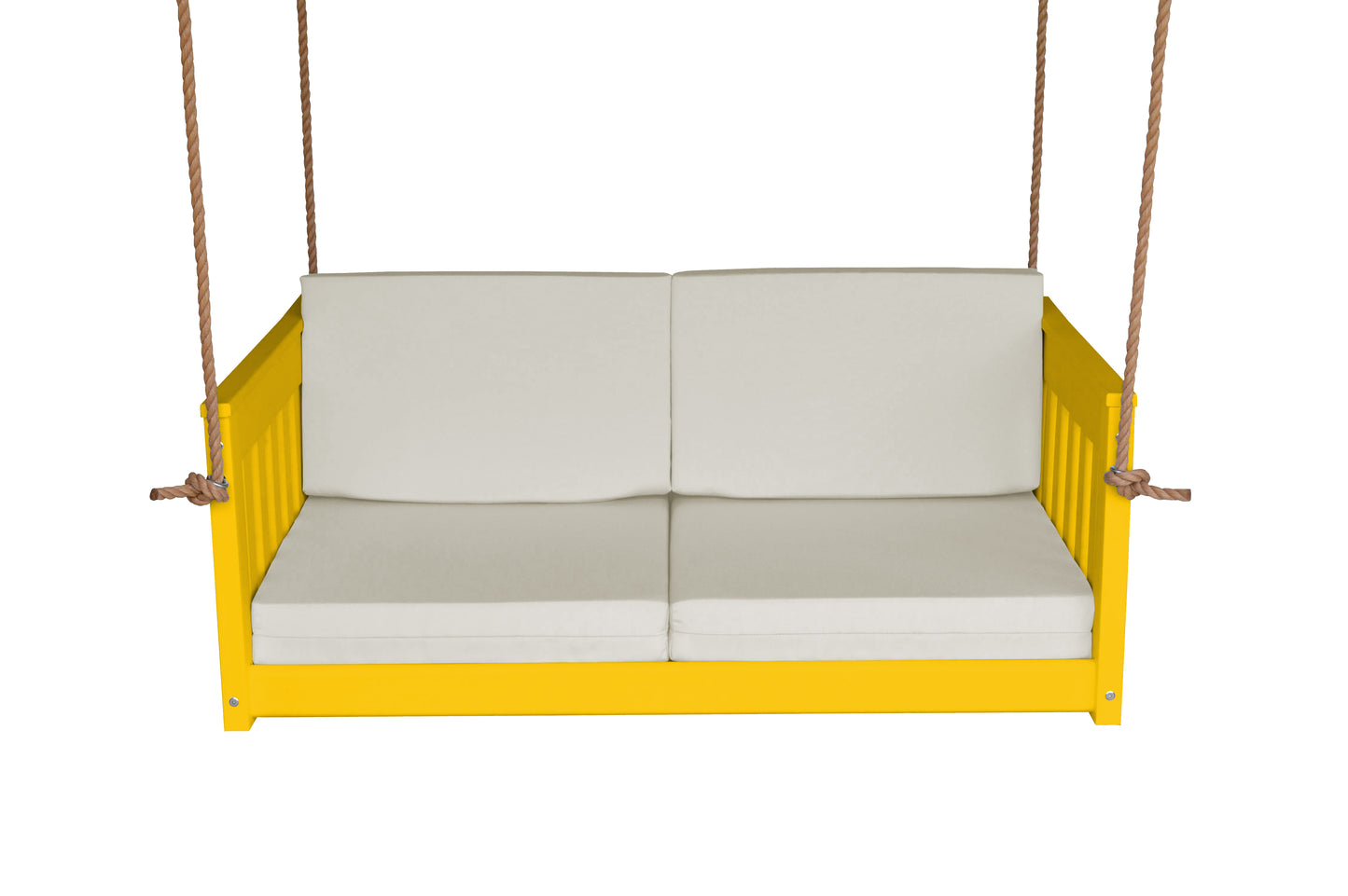 Bryton Park Poly Furniture Recycled Plastic 50" Deep Seating Mission Sofa Swing w Rope - LEAD TIME TO SHIP 10 BUSINESS DAYS