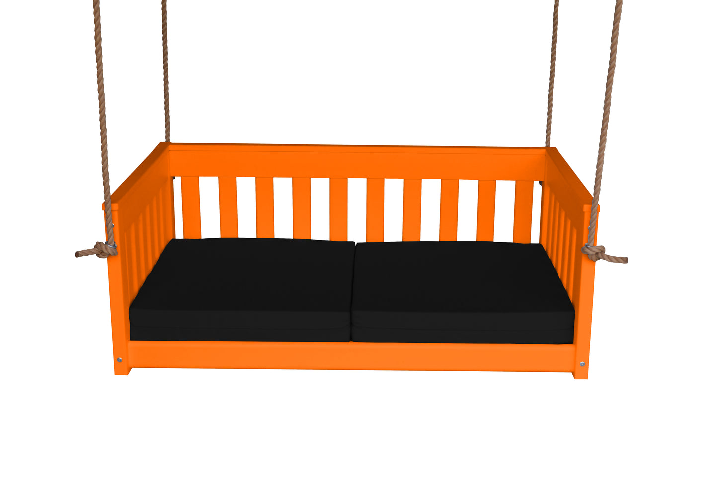 Bryton Park Poly Furniture Recycled Plastic 50" Deep Seating Mission Sofa Swing w Rope - LEAD TIME TO SHIP 10 BUSINESS DAYS