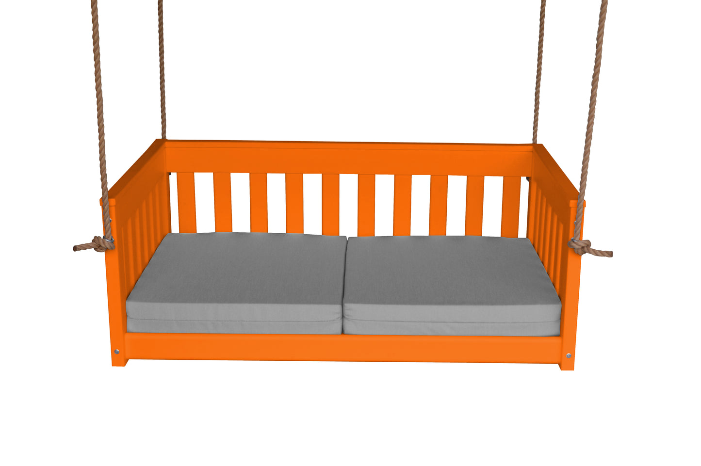 Bryton Park Poly Furniture Recycled Plastic 50" Deep Seating Mission Sofa Swing w Rope - LEAD TIME TO SHIP 10 BUSINESS DAYS