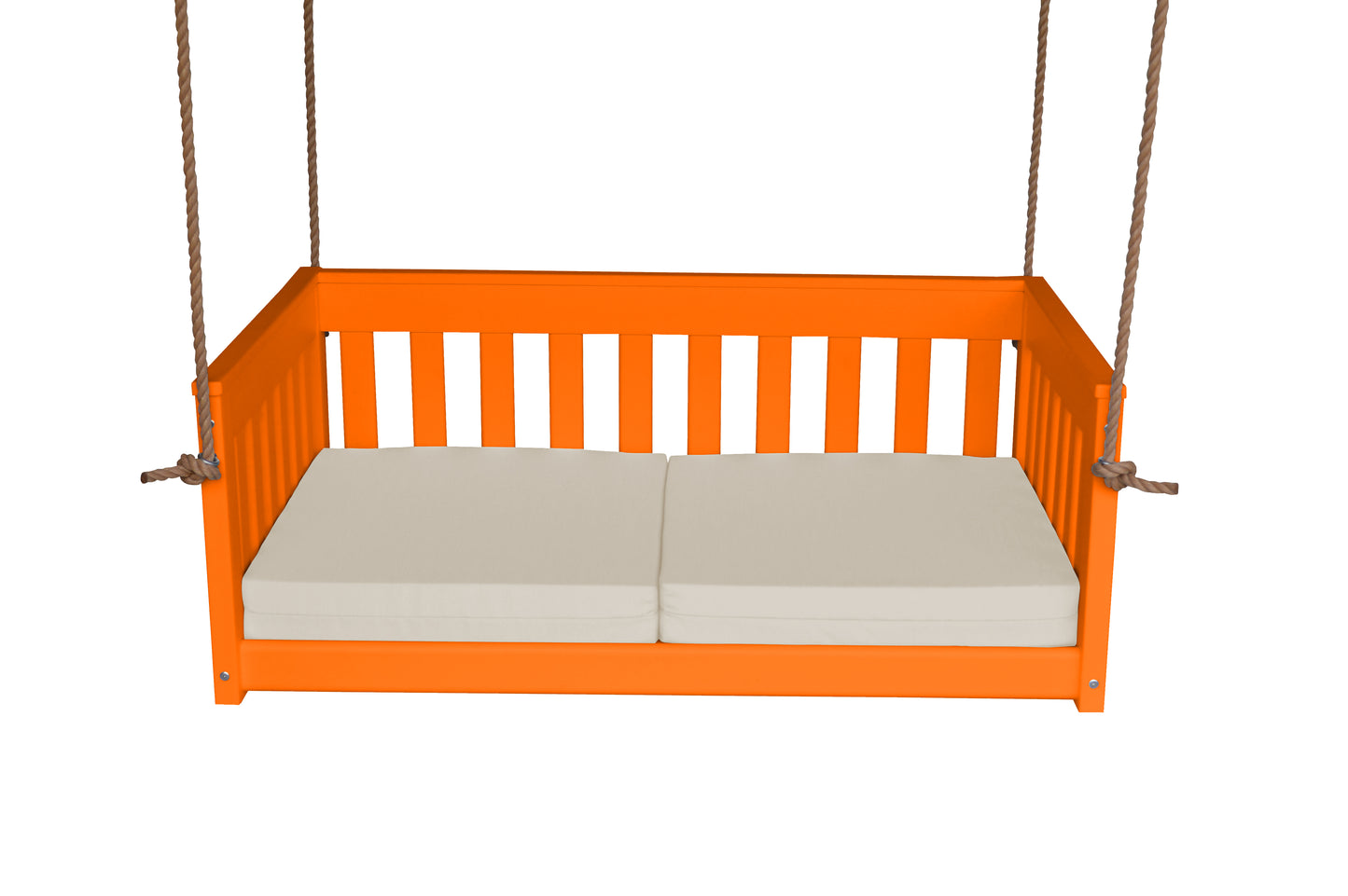 Bryton Park Poly Furniture Recycled Plastic 50" Deep Seating Mission Sofa Swing w Rope - LEAD TIME TO SHIP 10 BUSINESS DAYS