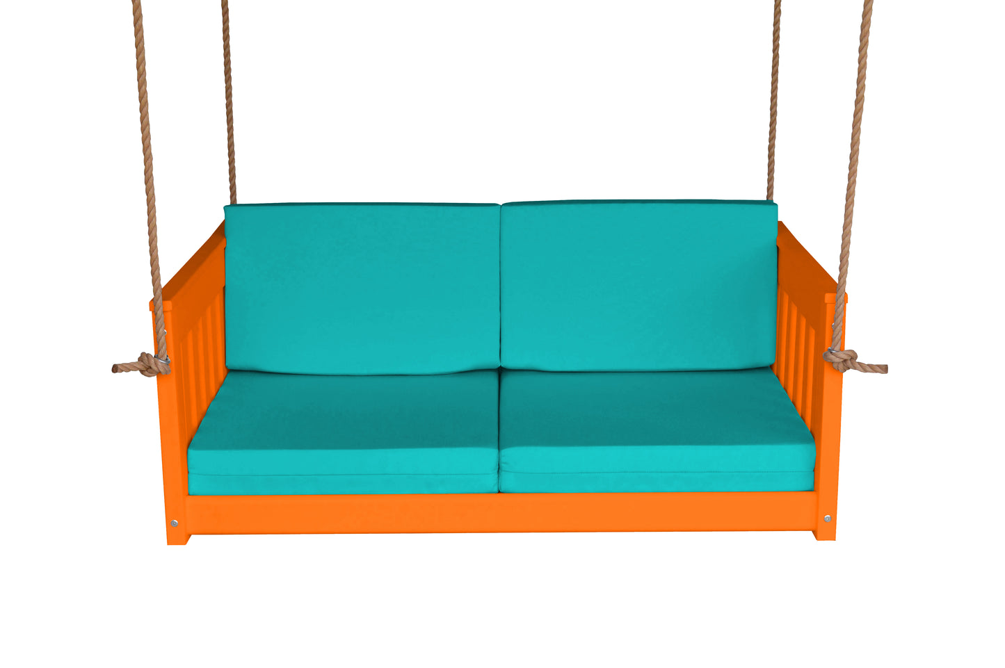 Bryton Park Poly Furniture Recycled Plastic 50" Deep Seating Mission Sofa Swing w Rope - LEAD TIME TO SHIP 10 BUSINESS DAYS