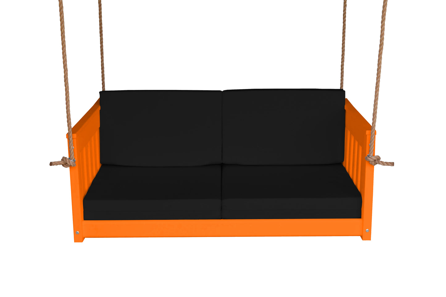 Bryton Park Poly Furniture Recycled Plastic 50" Deep Seating Mission Sofa Swing w Rope - LEAD TIME TO SHIP 10 BUSINESS DAYS