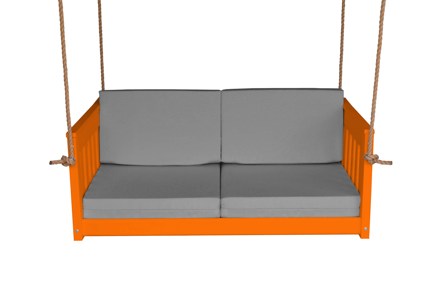 Bryton Park Poly Furniture Recycled Plastic 50" Deep Seating Mission Sofa Swing w Rope - LEAD TIME TO SHIP 10 BUSINESS DAYS